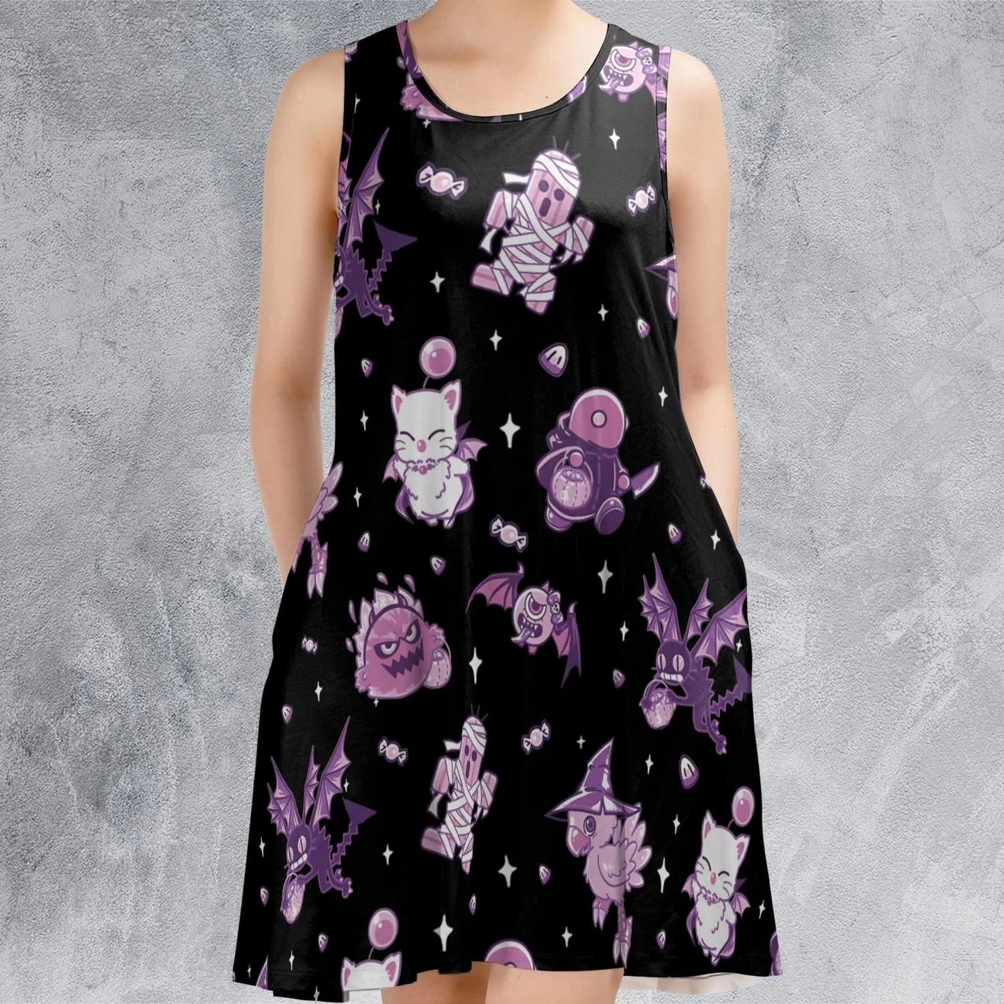 Casual Sleeveless Dress - 9KY44QDP