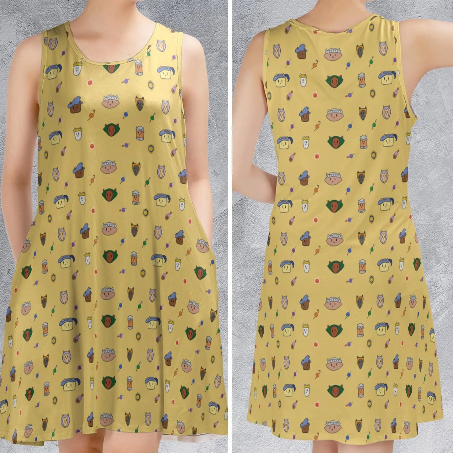 Casual Sleeveless Dress - QVALMH7W