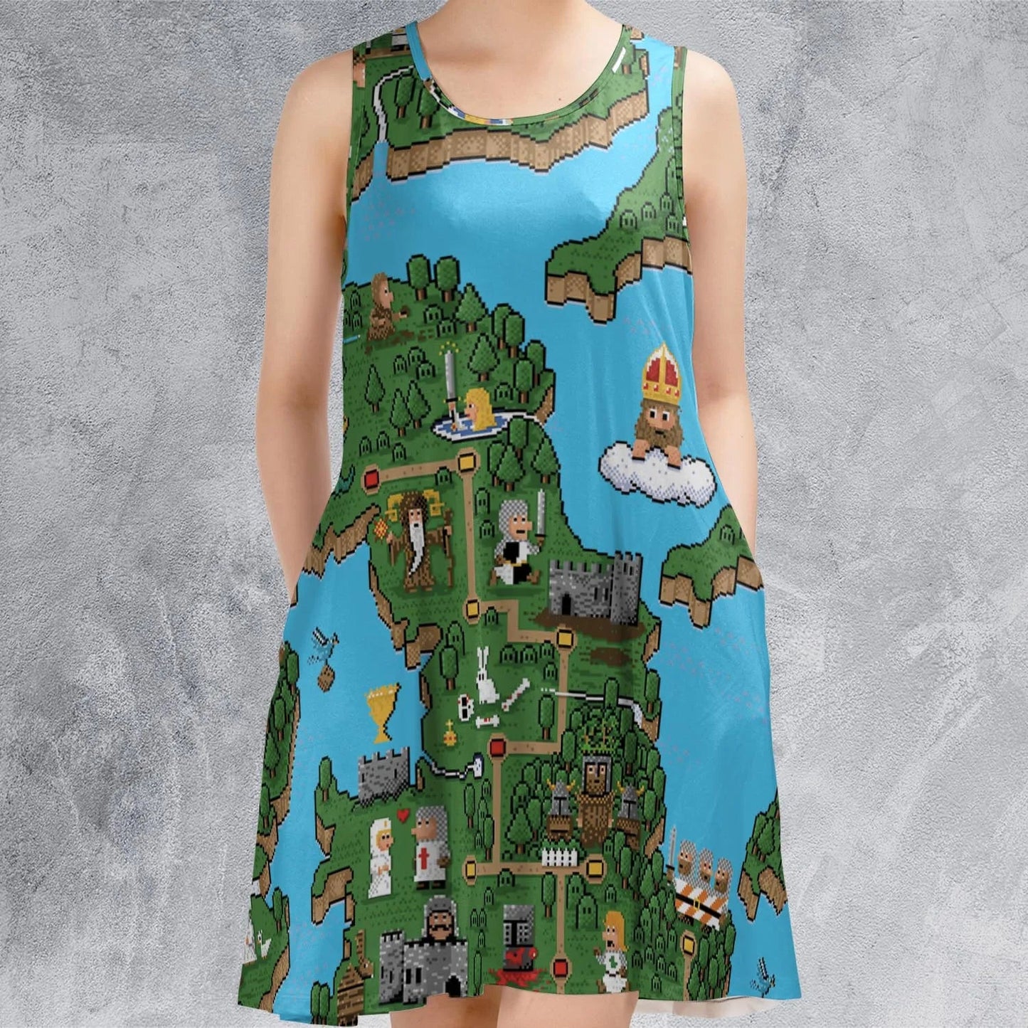 Casual Sleeveless Dress - T8HVTBC1