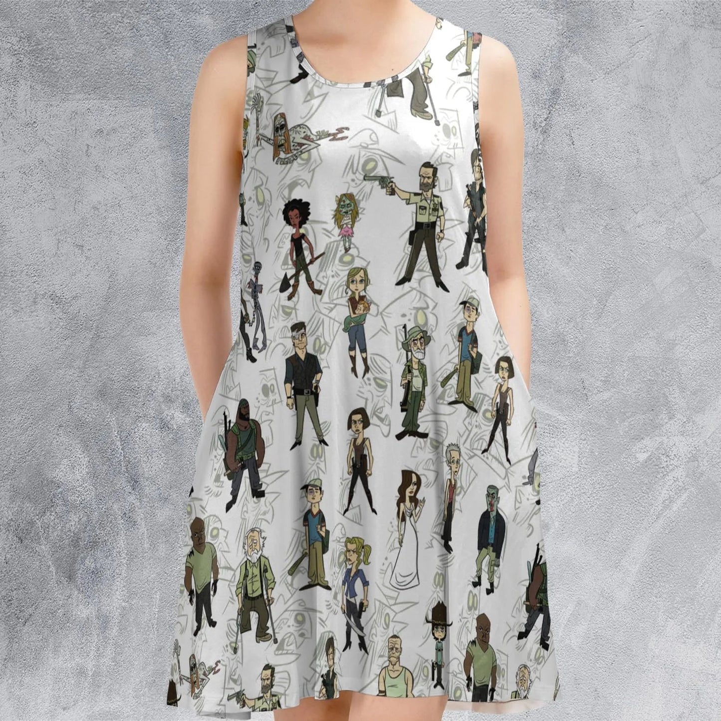 Casual Sleeveless Dress - KSES5XCN