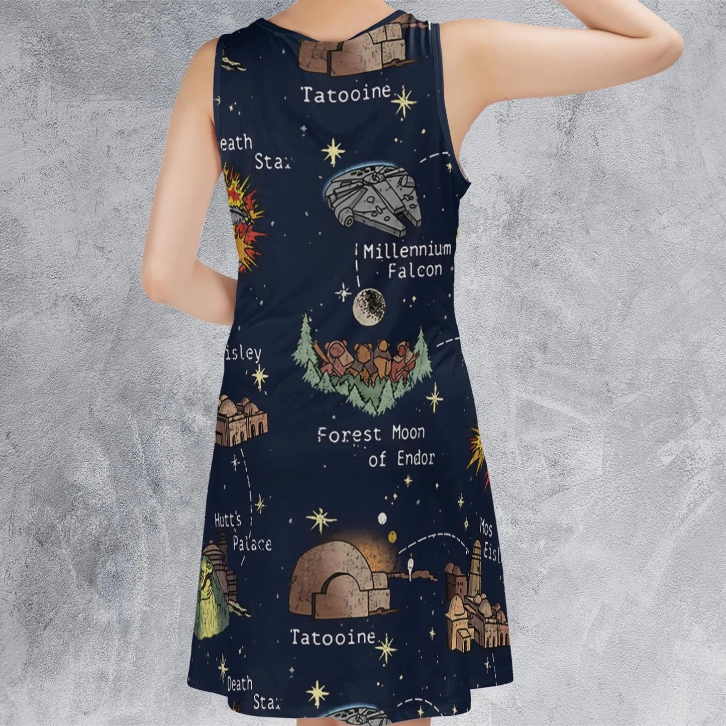 Casual Sleeveless Dress - B73TBUXN
