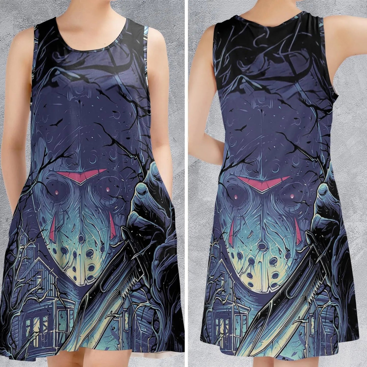 Casual Sleeveless Dress - QWNFL1FA