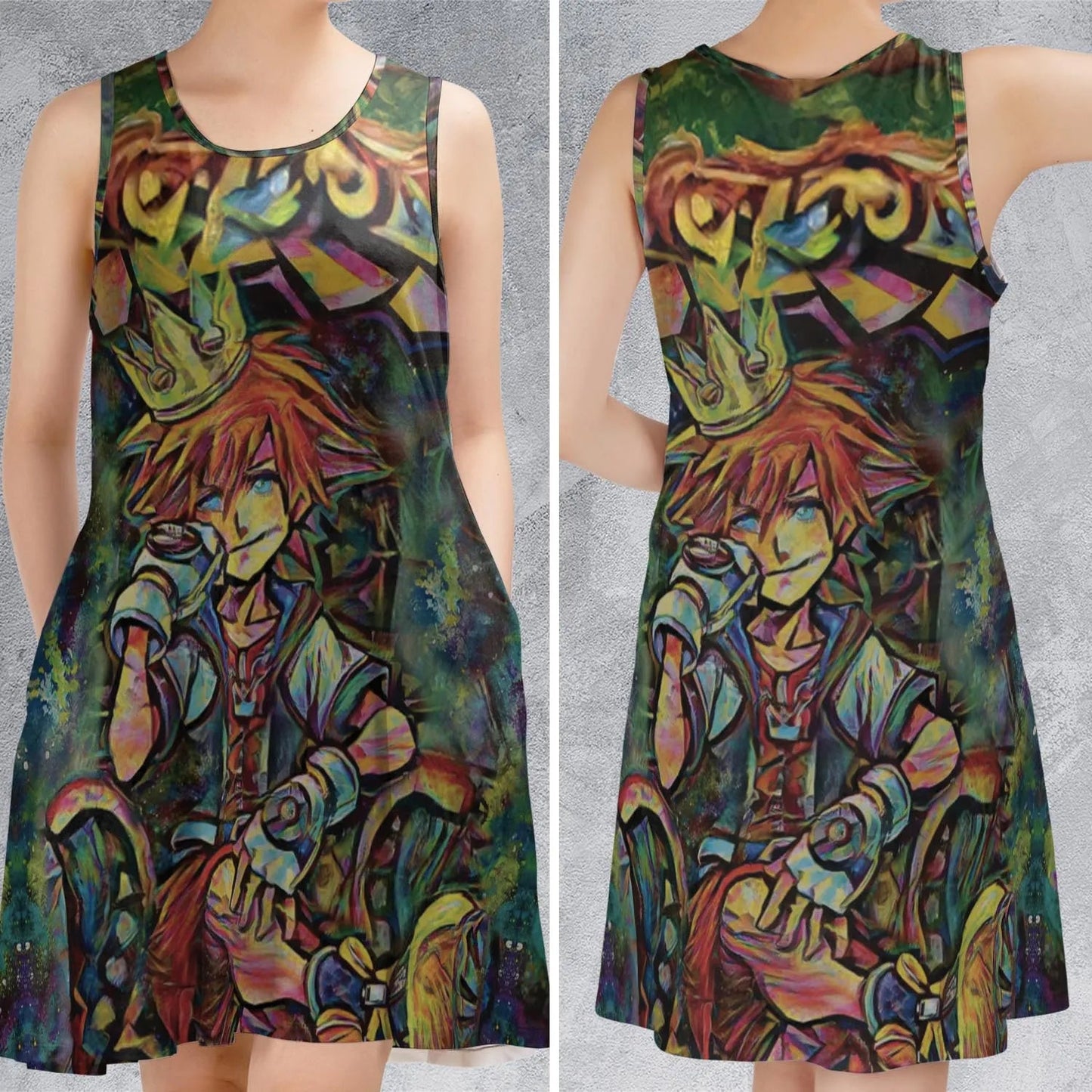 Casual Sleeveless Dress - 92DSFFEH