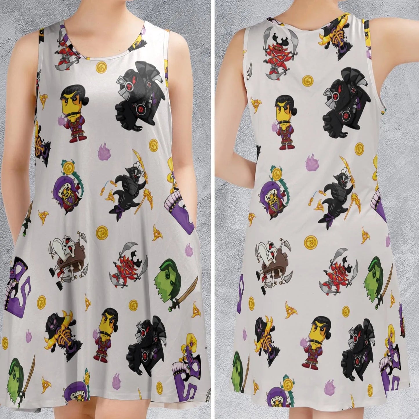Casual Sleeveless Dress - RRX4ABD1