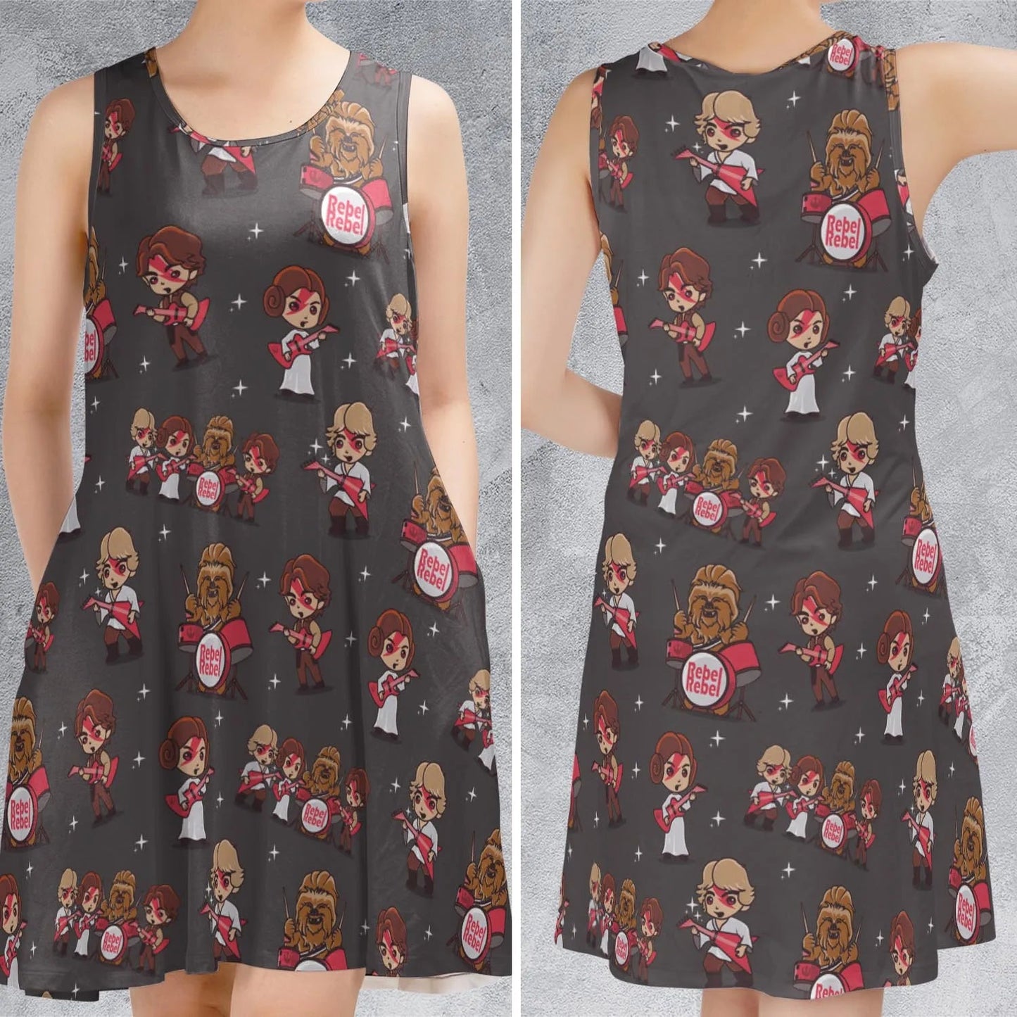 Casual Sleeveless Dress - W9KP6Y2Z