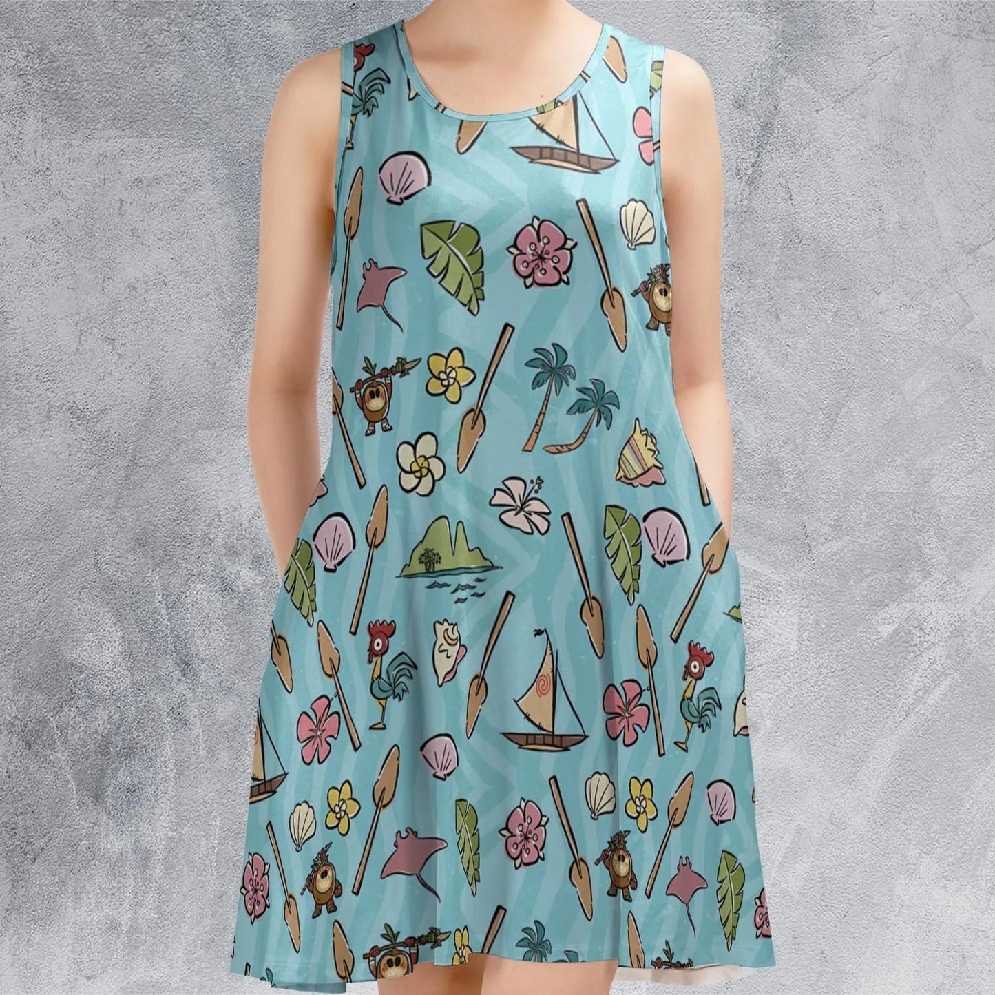 Casual Sleeveless Dress - 8B1429EQ