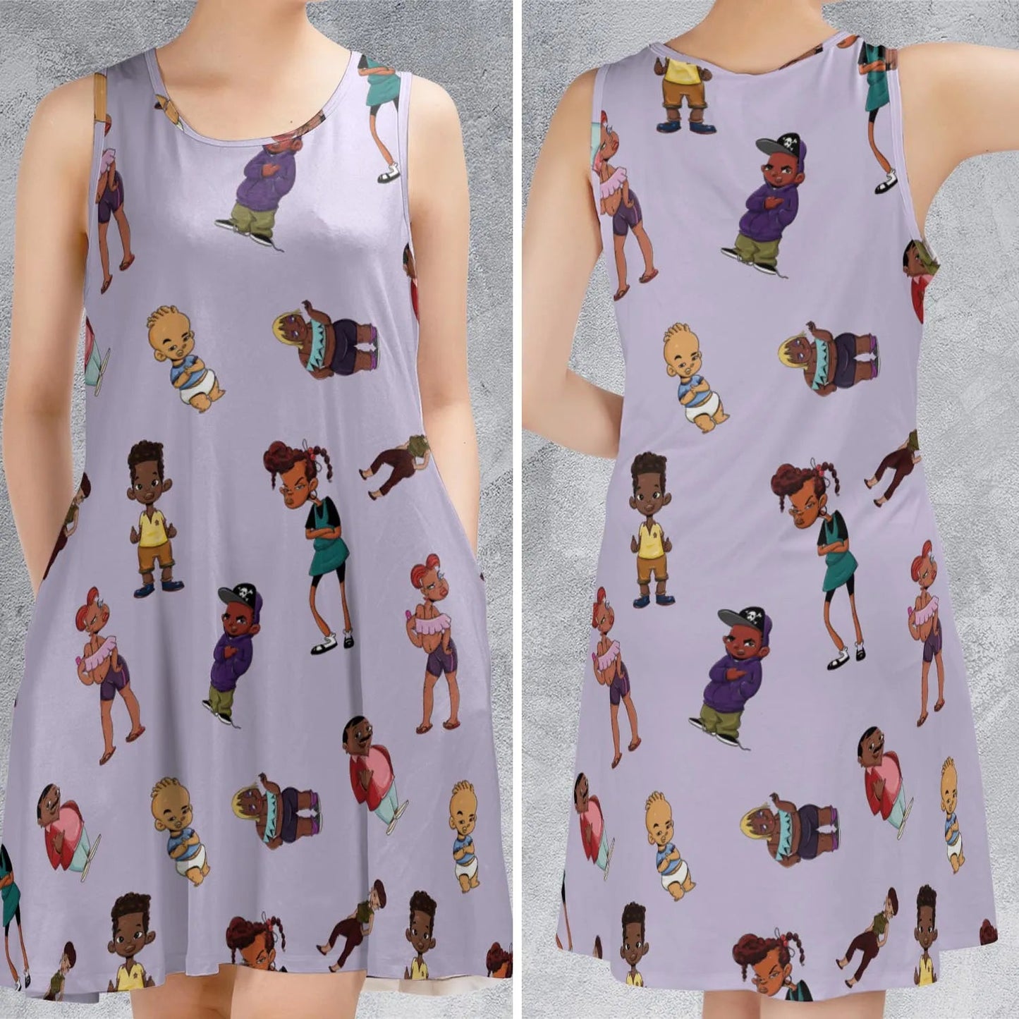 Casual Sleeveless Dress - N5X2AL48