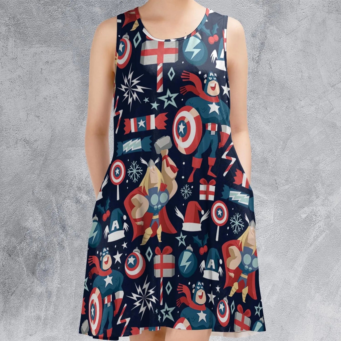 Casual Sleeveless Dress - EE7J85QG