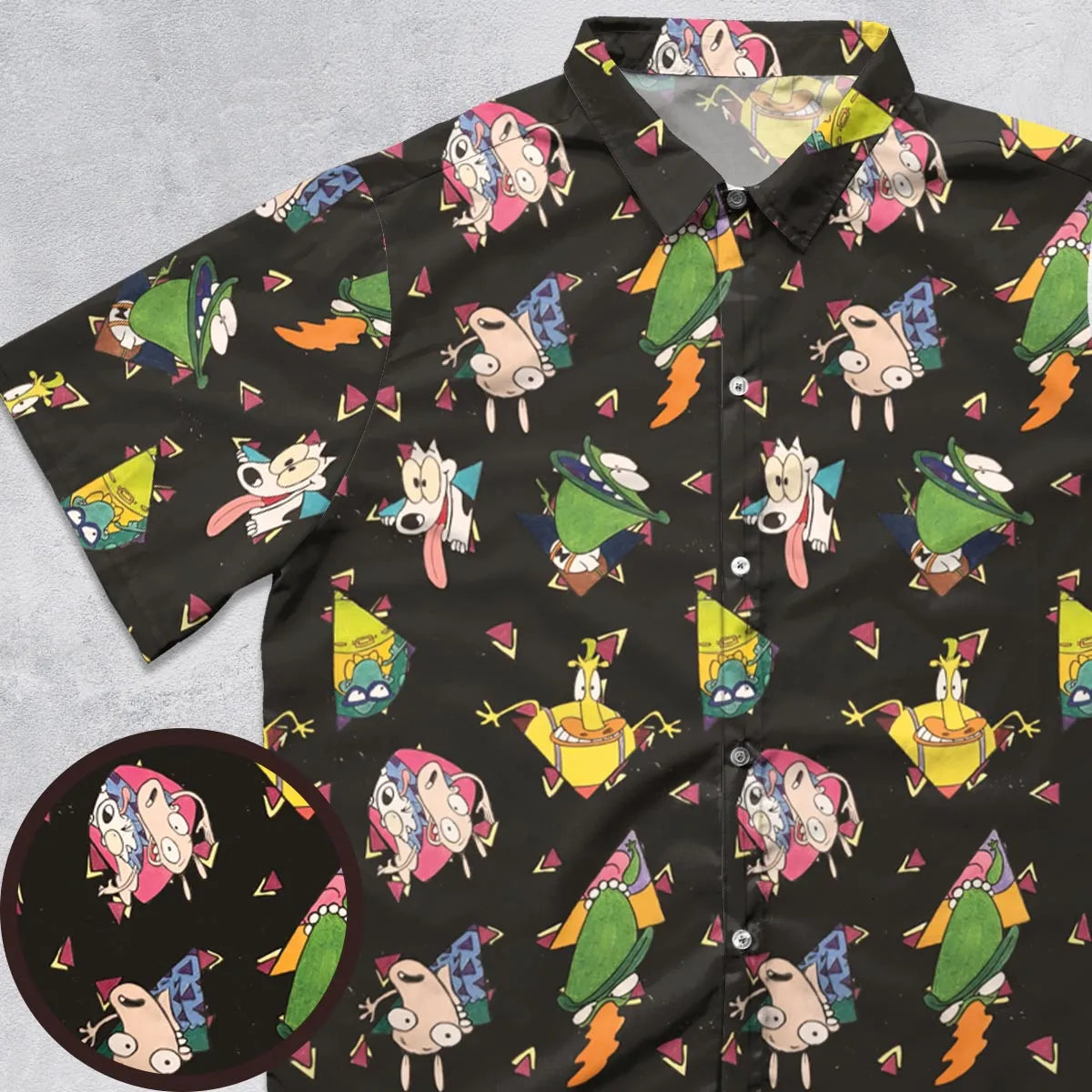 Short Sleeve Button Shirt - XUD136BE