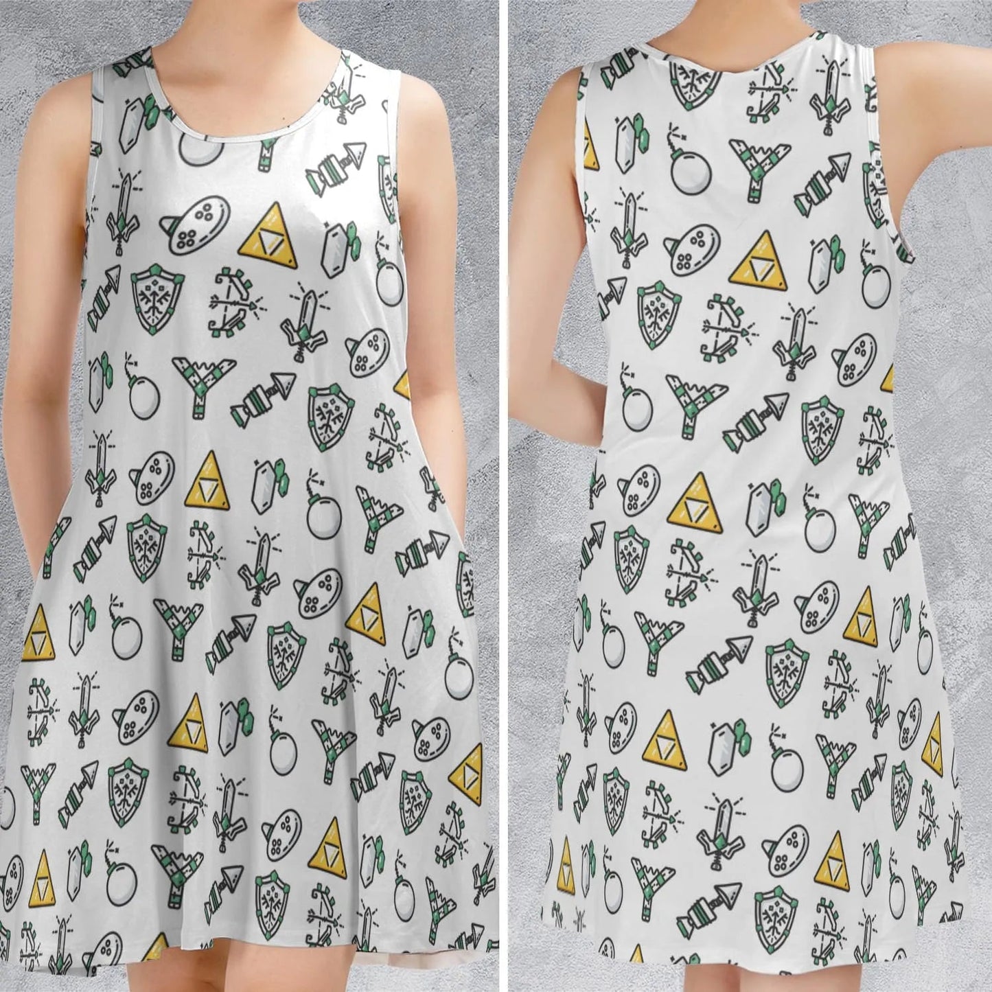 Casual Sleeveless Dress - 2PEQM7RA
