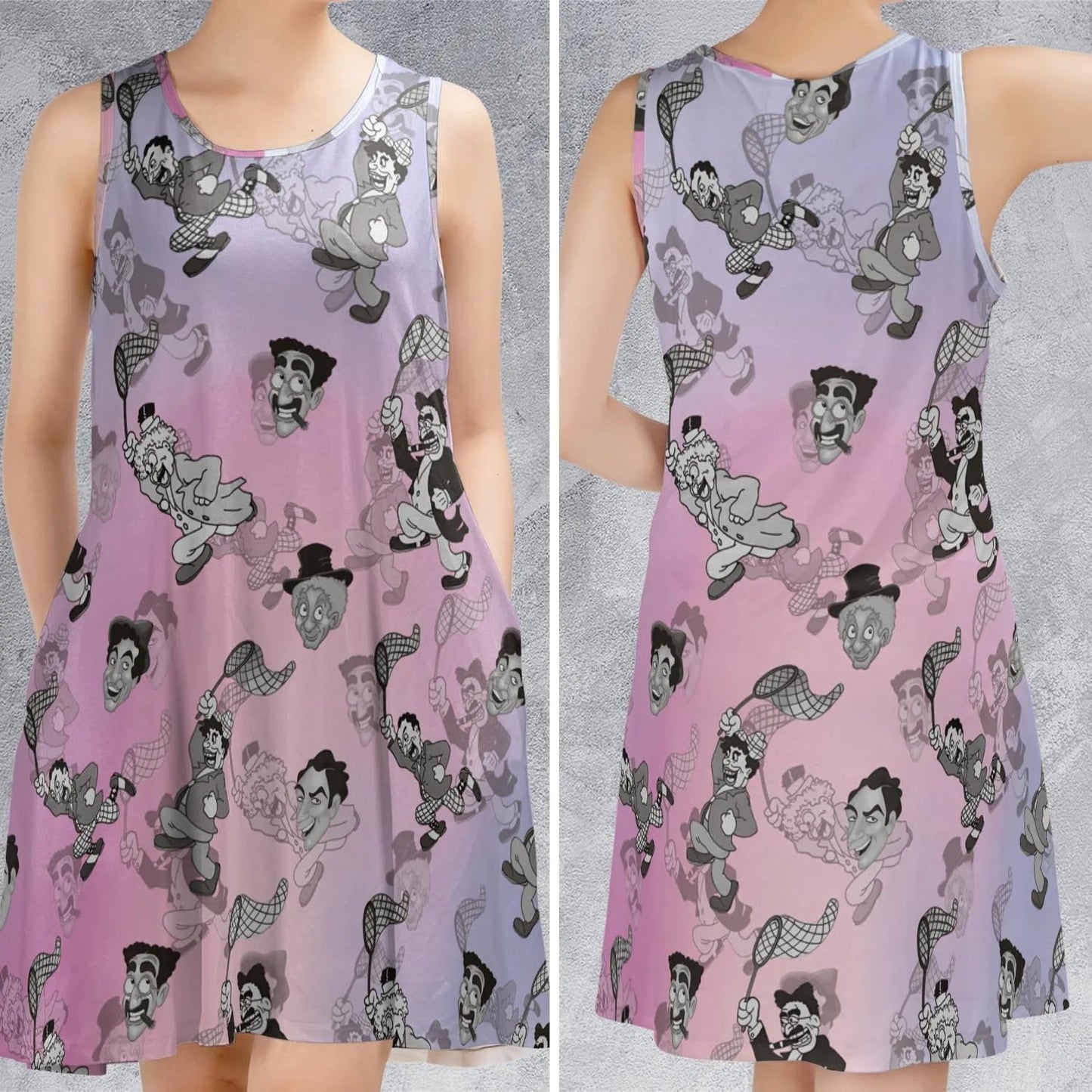 Casual Sleeveless Dress - PQANGGHD