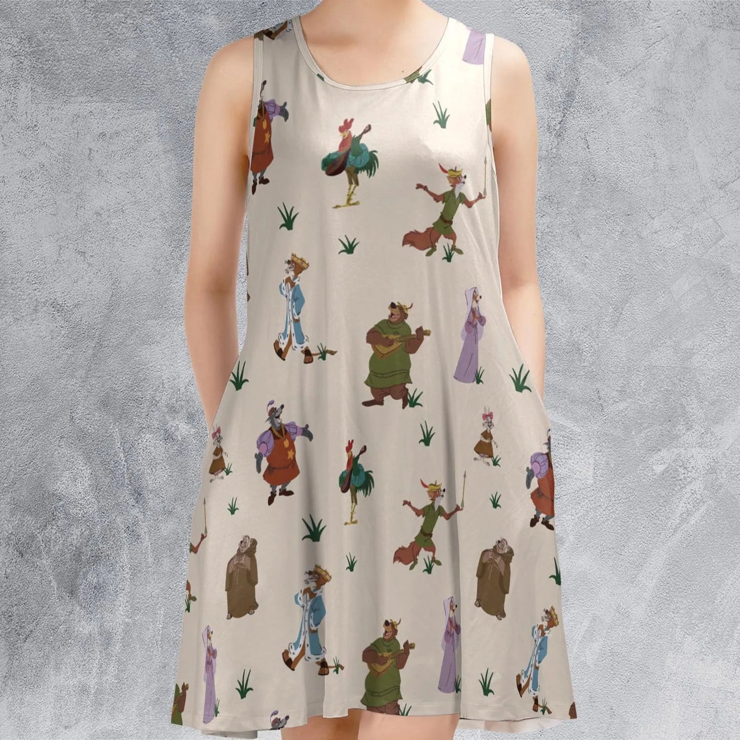 Casual Sleeveless Dress - YXBT9EDJ
