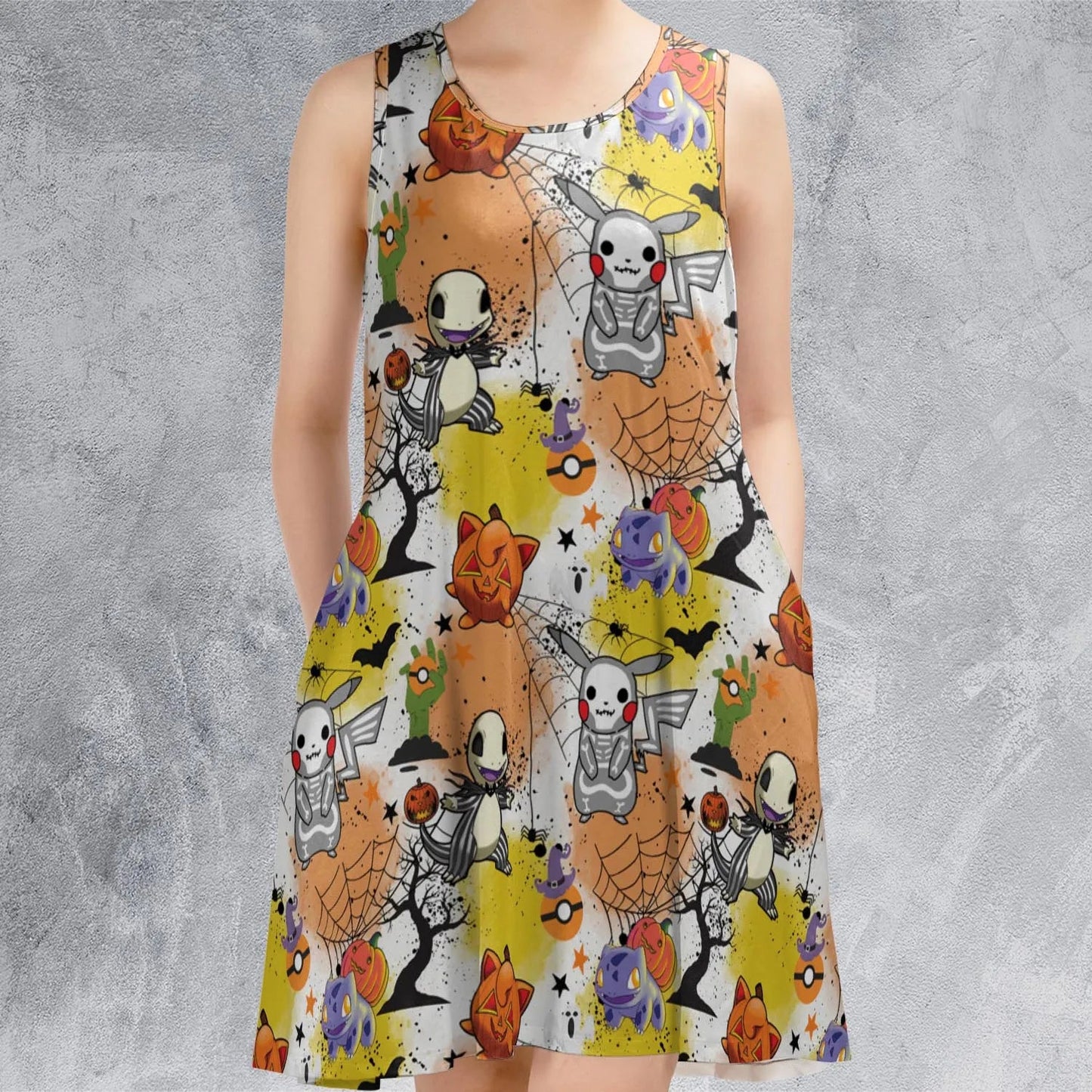 Casual Sleeveless Dress - NKS5HKZY