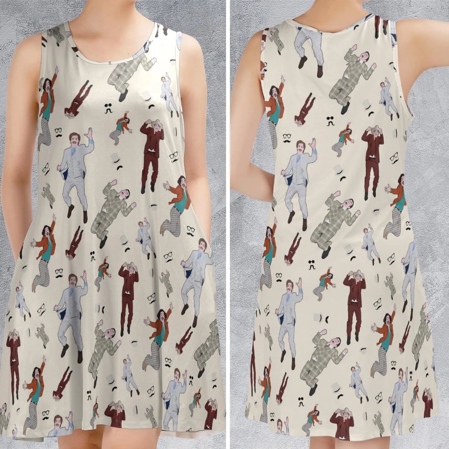 Casual Sleeveless Dress - C2N23TKV