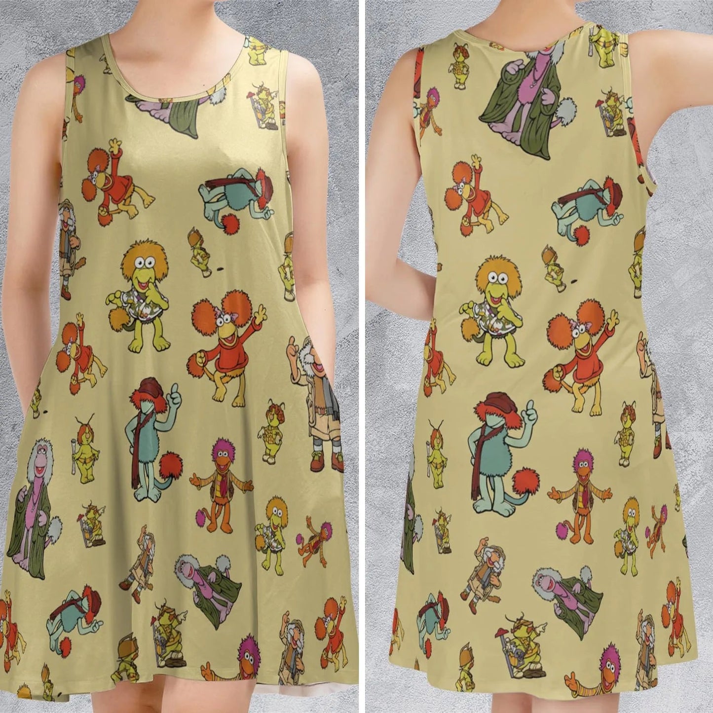 Casual Sleeveless Dress - RJKW78QW
