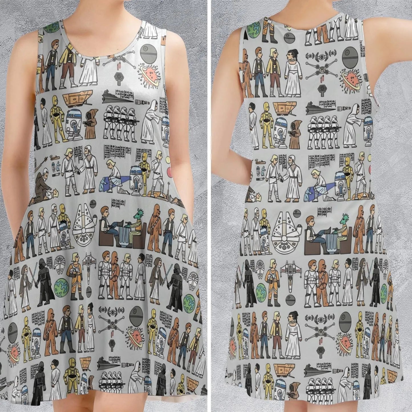 Casual Sleeveless Dress - AYJN3MRR