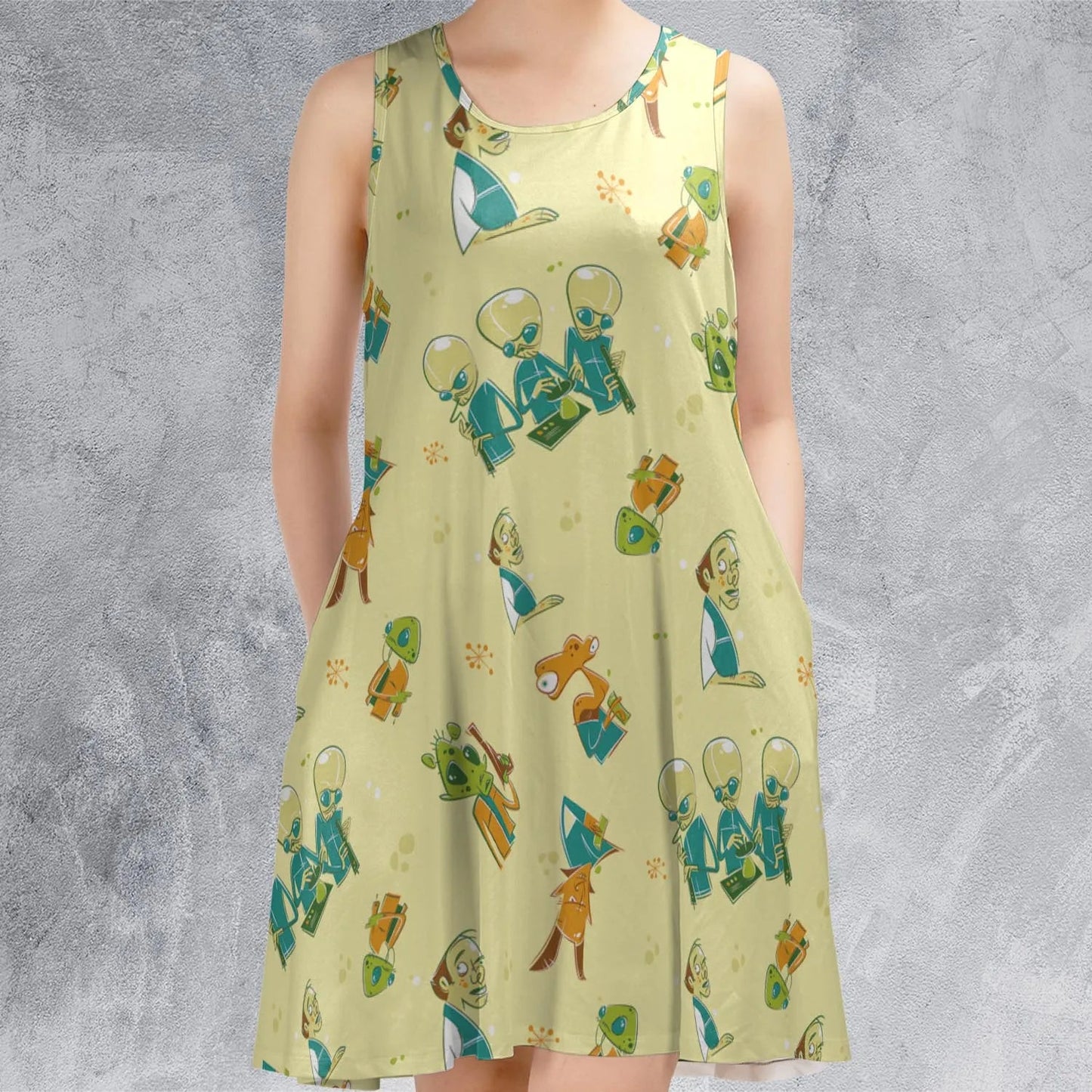 Casual Sleeveless Dress - SKFDQX3B