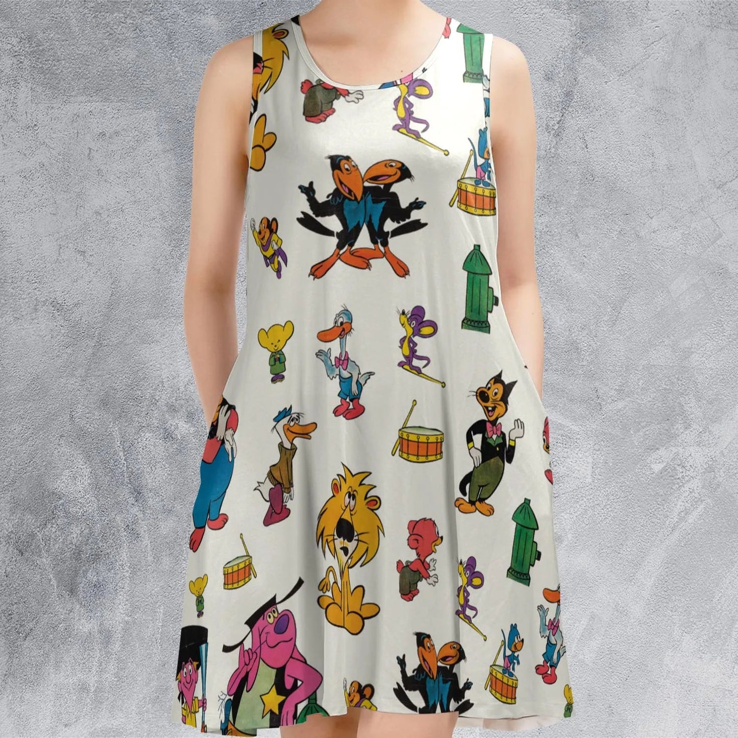 Casual Sleeveless Dress - J4B2X3W7