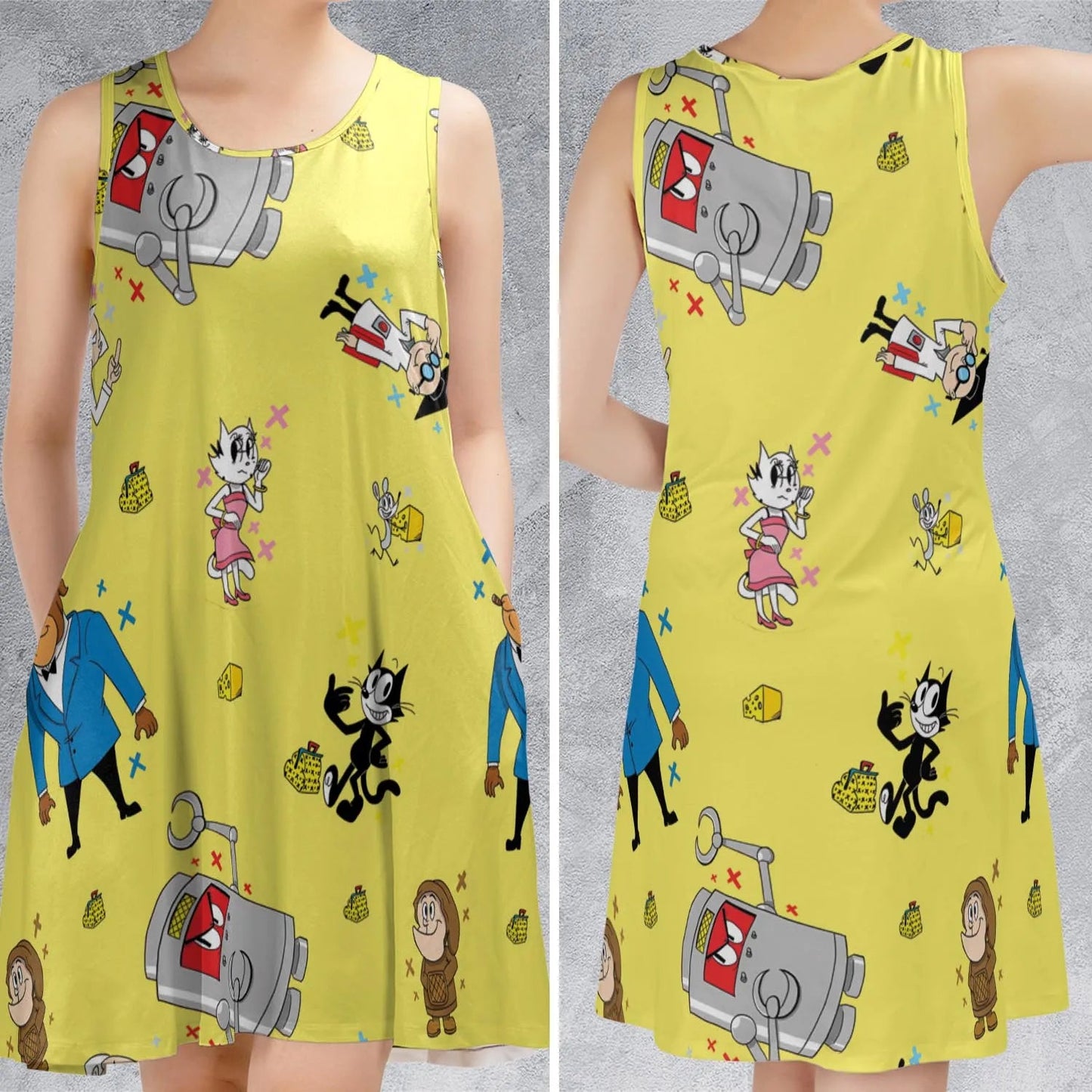 Casual Sleeveless Dress - CBFW3XUY