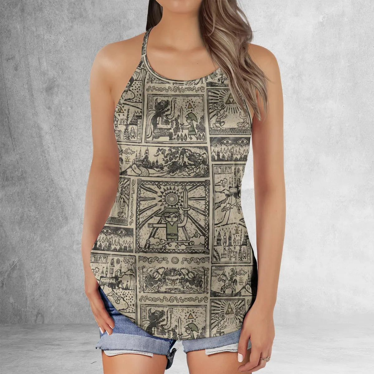 Lattice Back Tank Top - MZV83ZJT