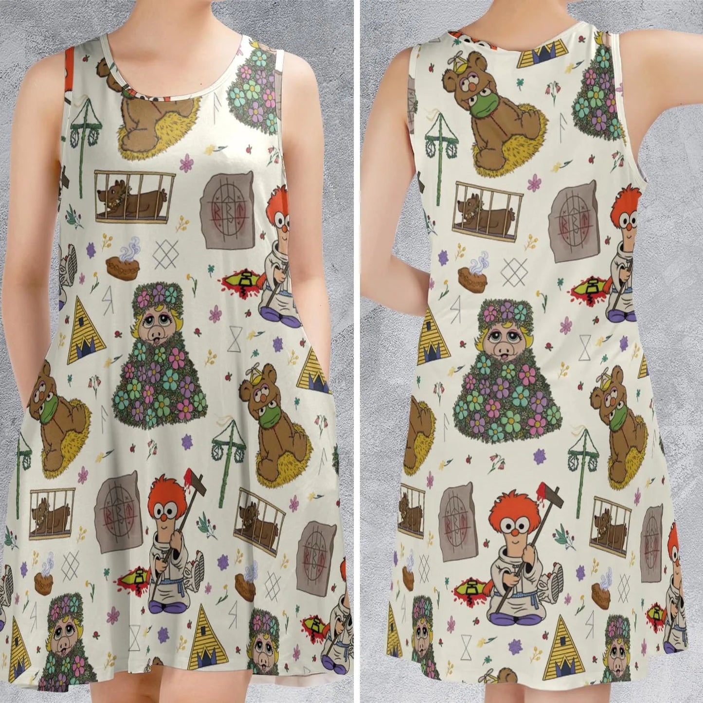 Casual Sleeveless Dress - ADP4H1JH