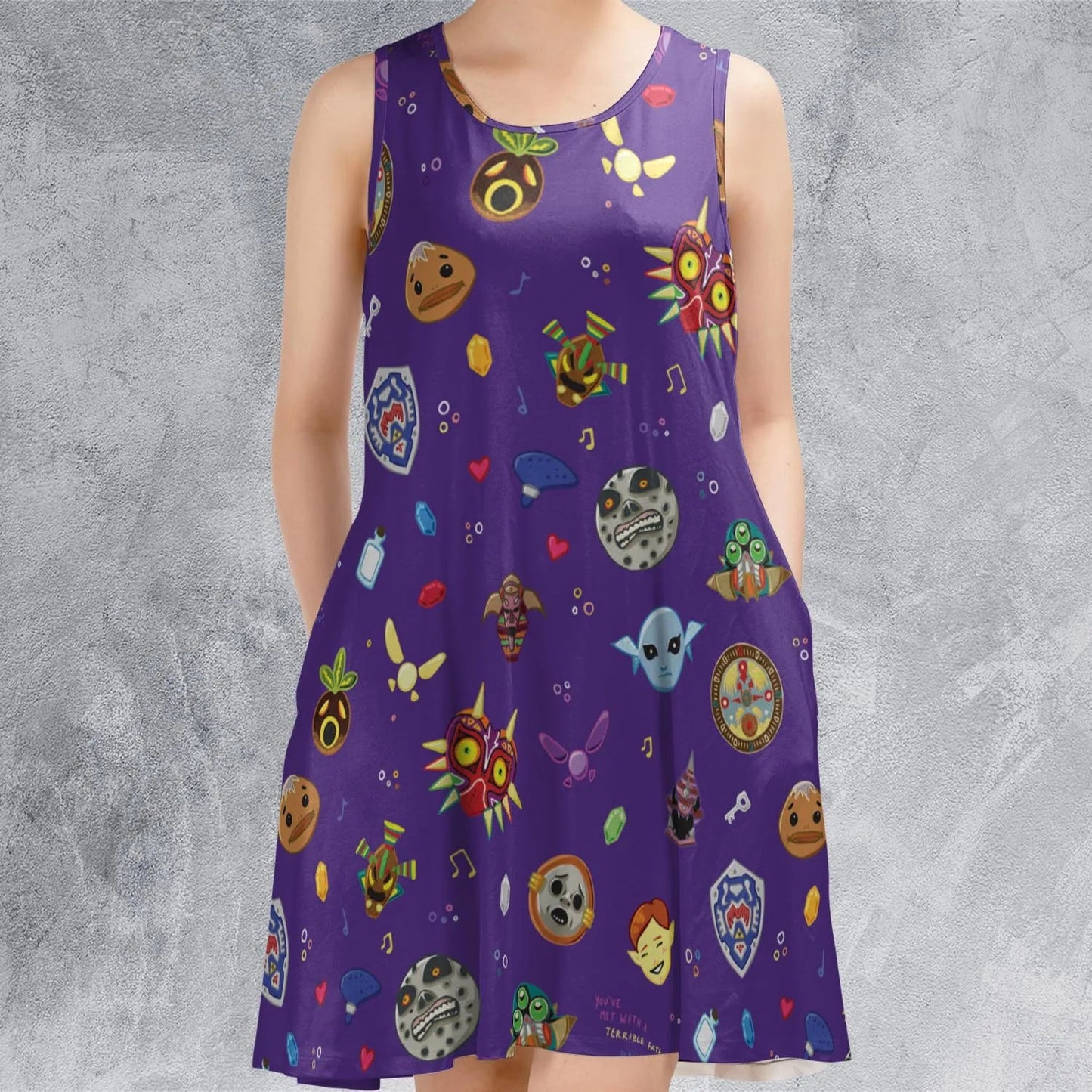 Casual Sleeveless Dress - DBWZDMHK