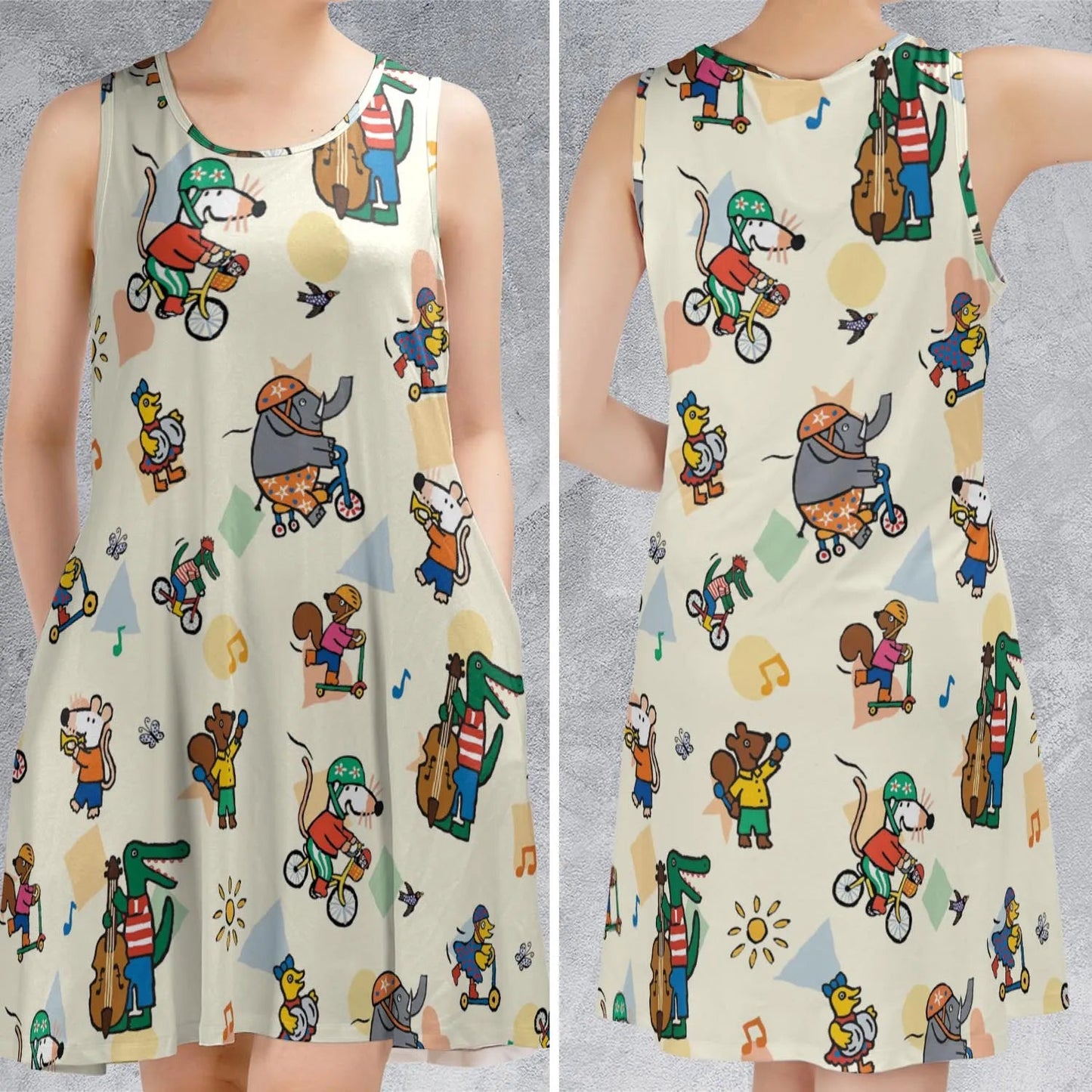 Casual Sleeveless Dress - EQ46YG6L
