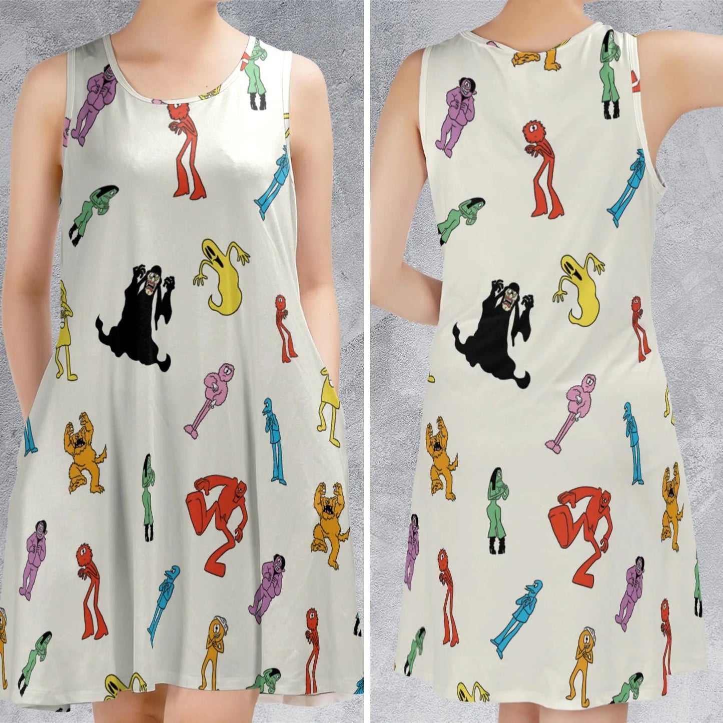 Casual Sleeveless Dress - ZAT3ZZ98