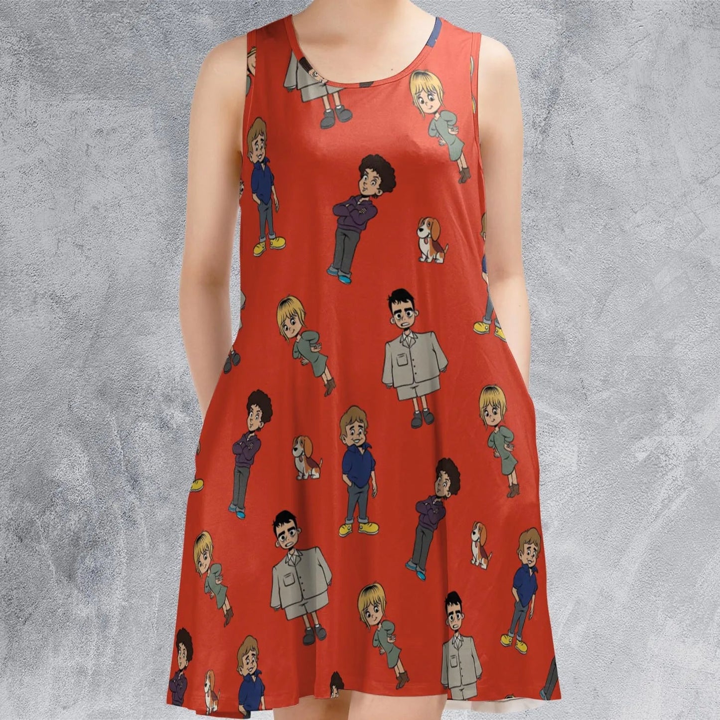 Casual Sleeveless Dress - 45LU2TMH