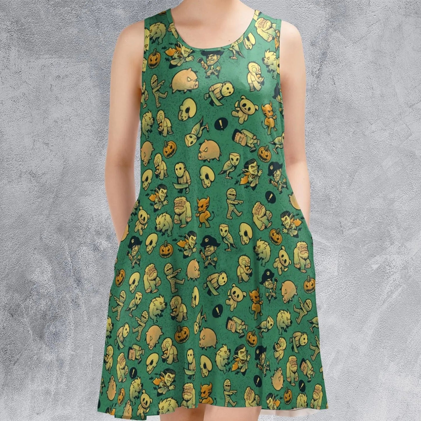 Casual Sleeveless Dress - 8AFLRCYN