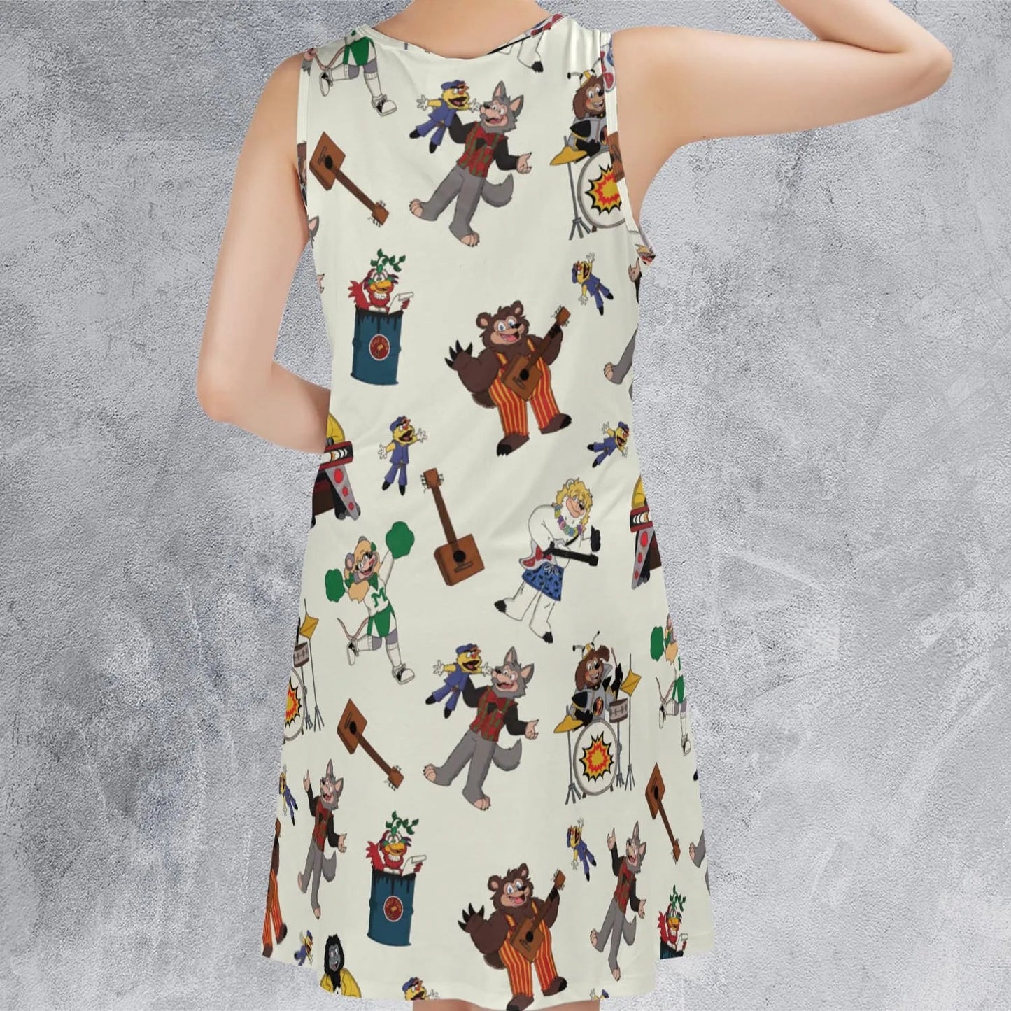 Casual Sleeveless Dress - S9H7J3NB