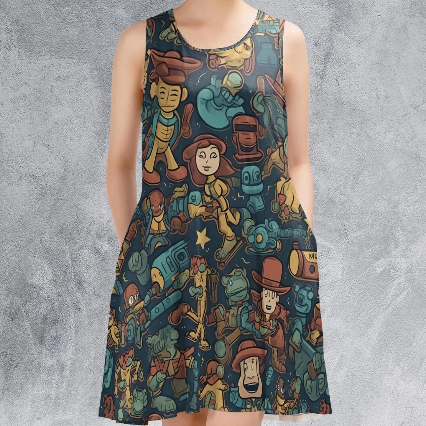 Casual Sleeveless Dress - HHCGR3DL