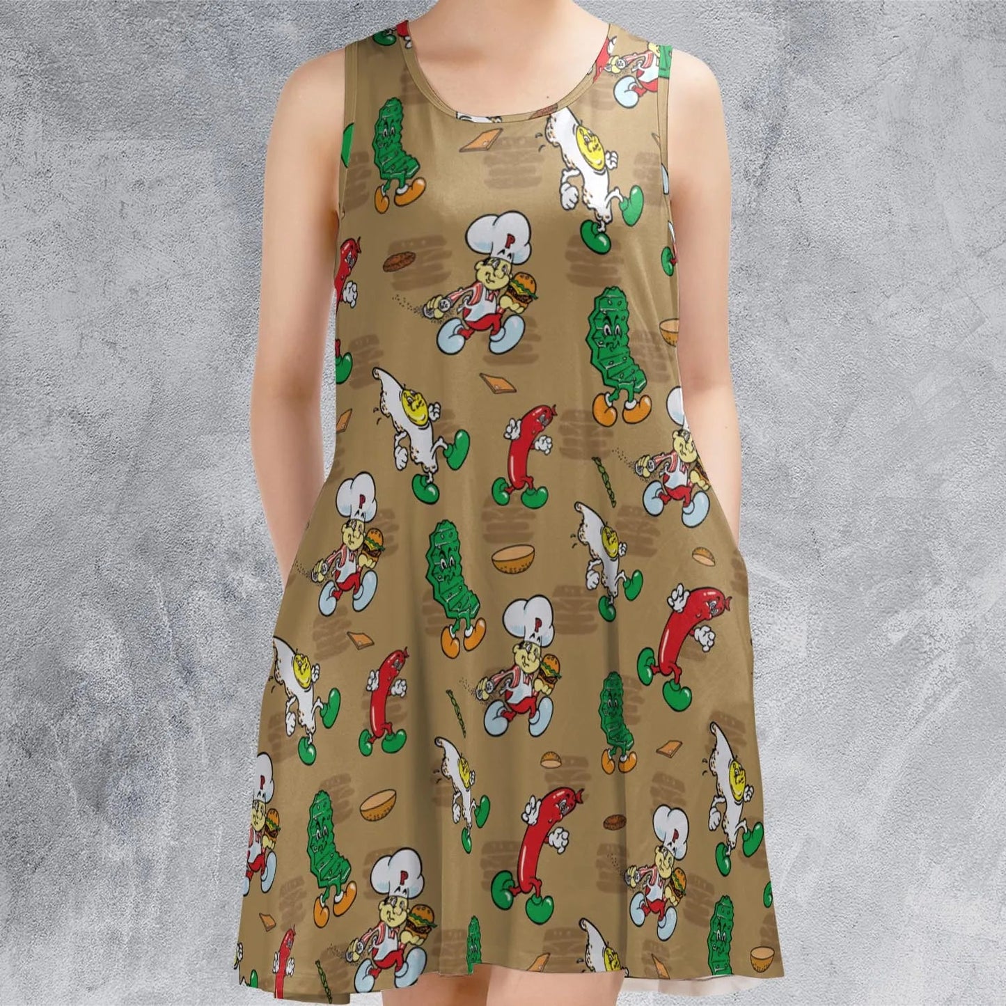 Casual Sleeveless Dress - 23NBXGRR
