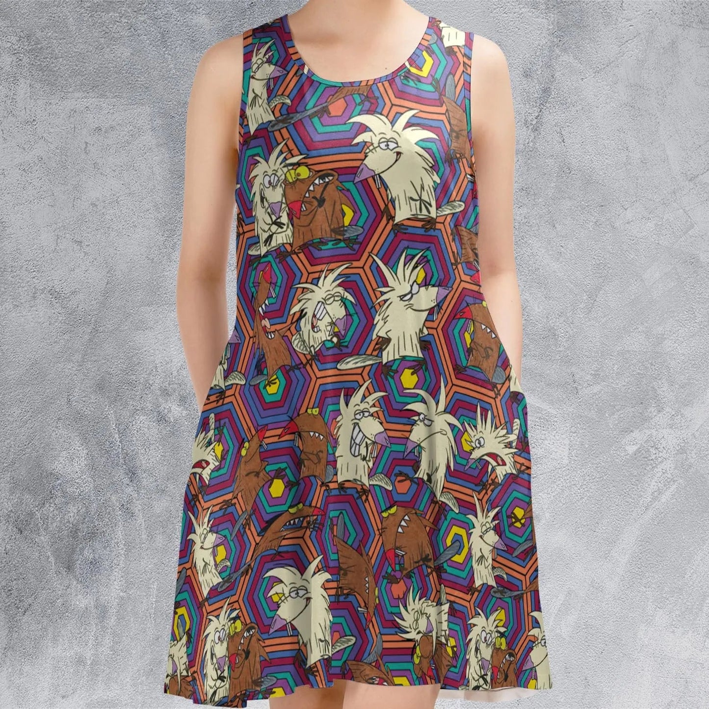 Casual Sleeveless Dress - 1NR9PUSJ