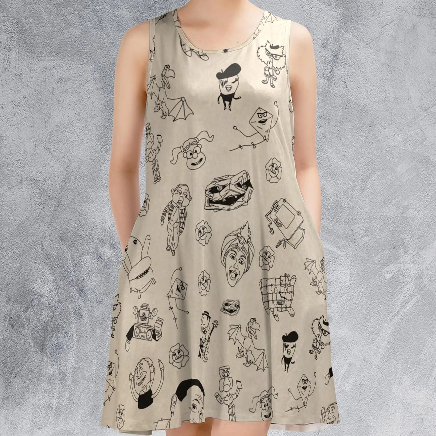 Casual Sleeveless Dress - LXWZ7B91