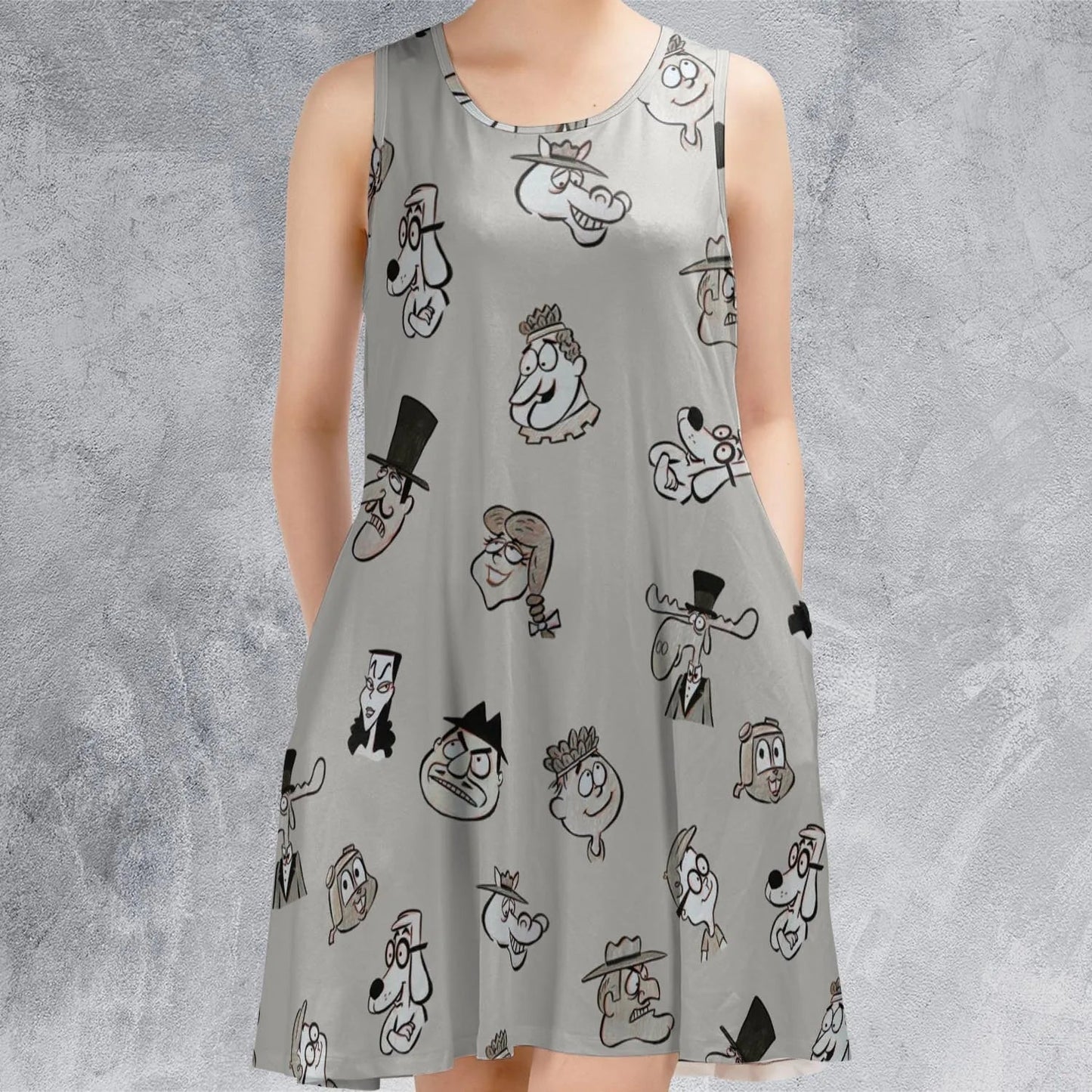 Casual Sleeveless Dress - NTG231BP