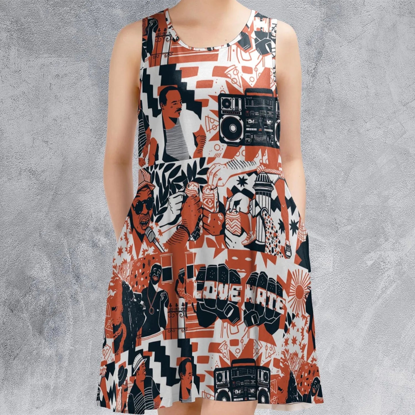 Casual Sleeveless Dress - US3LW1BK
