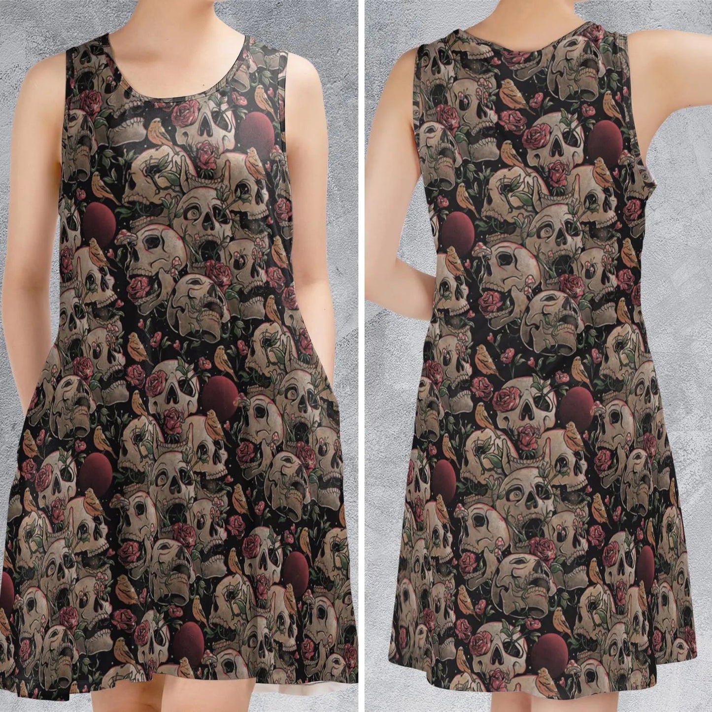 Casual Sleeveless Dress - UCY4TMNF