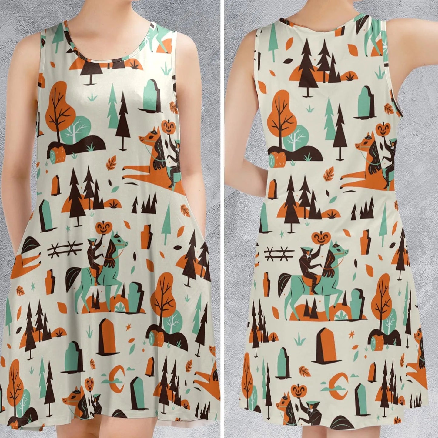 Casual Sleeveless Dress - EQCW88WP