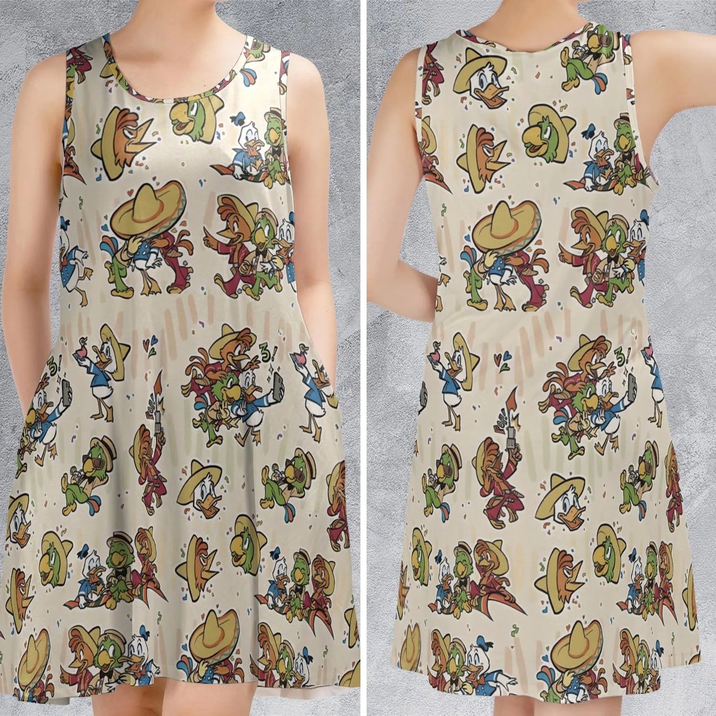 Casual Sleeveless Dress - P4115HJY