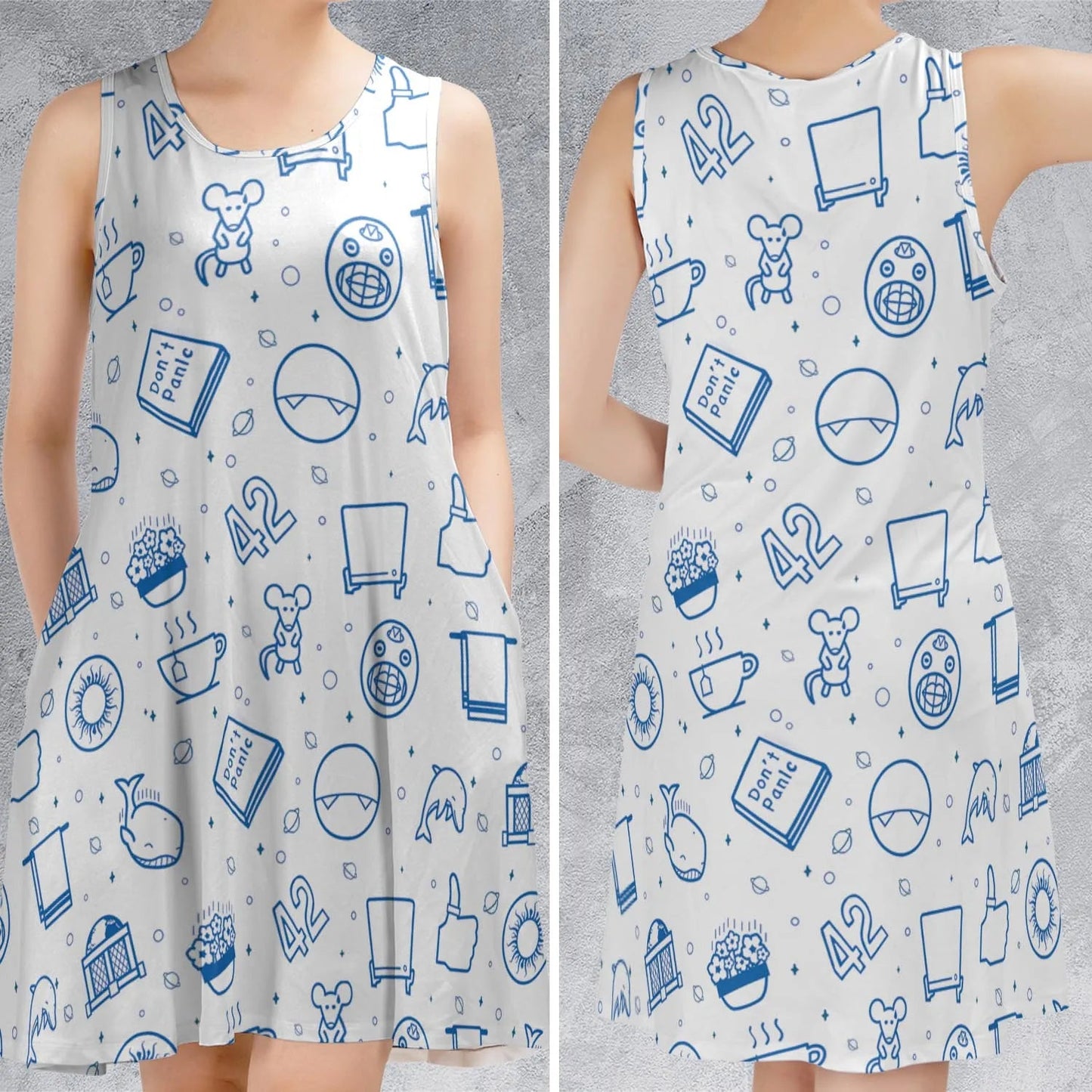 Casual Sleeveless Dress - DC2YS6E3