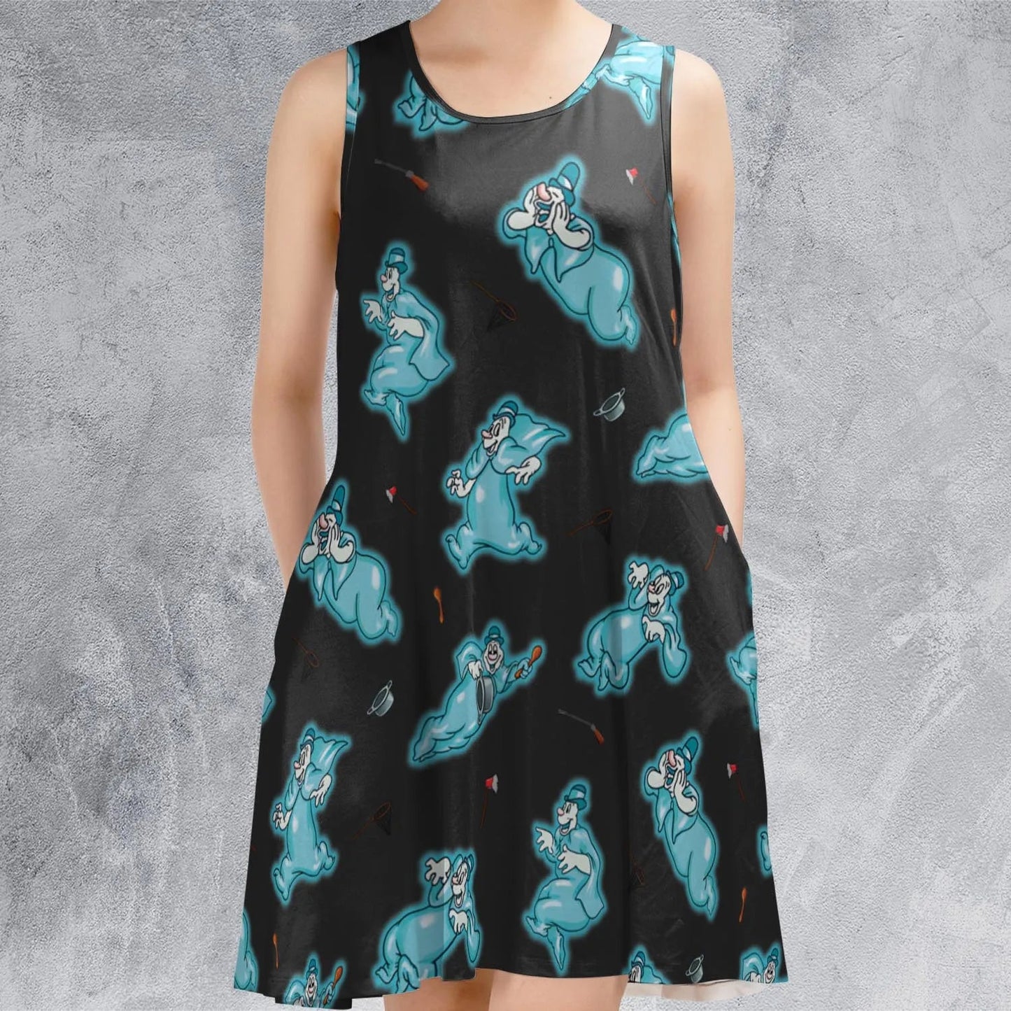 Casual Sleeveless Dress - CJ1NHA5S