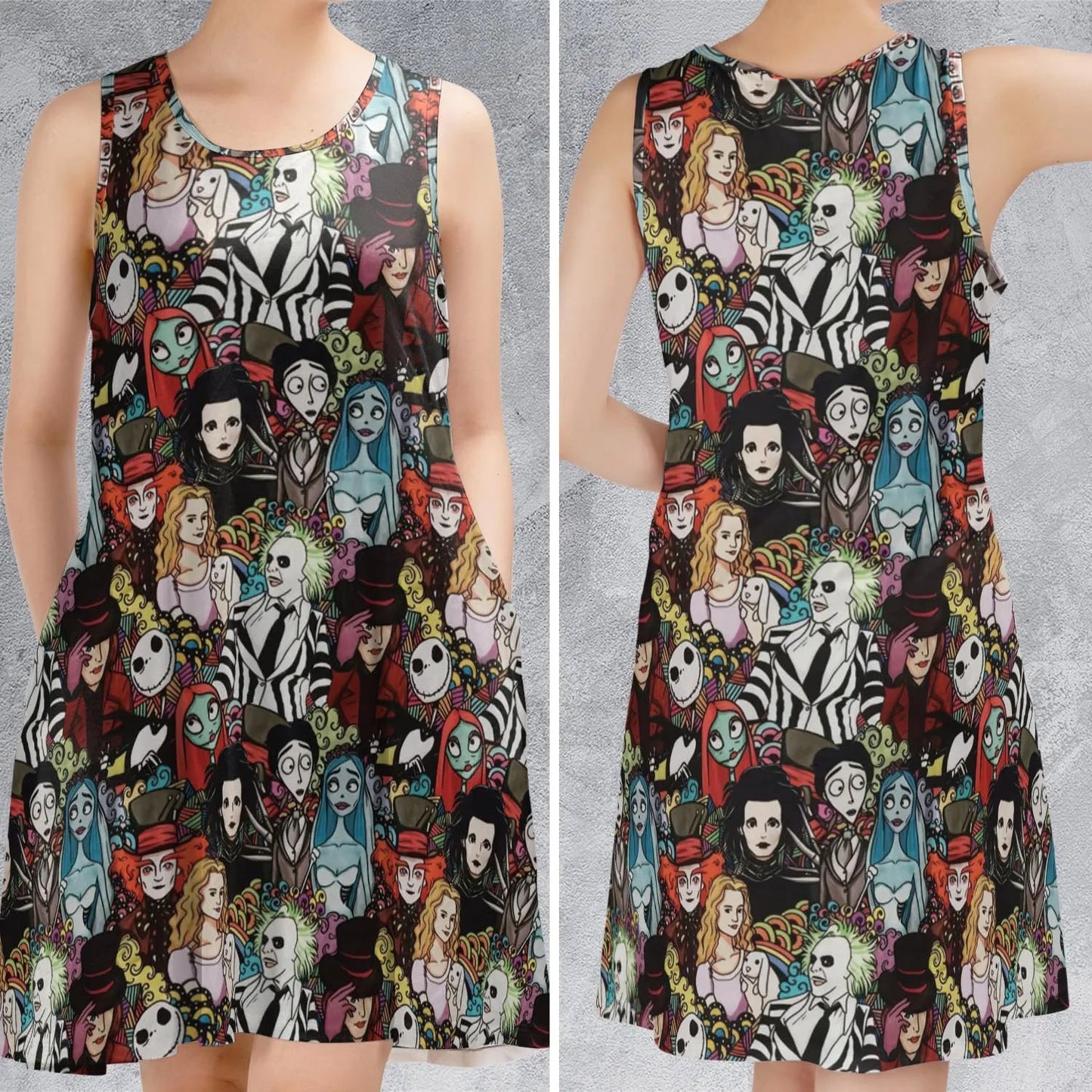 Casual Sleeveless Dress - W3ZDKWYY