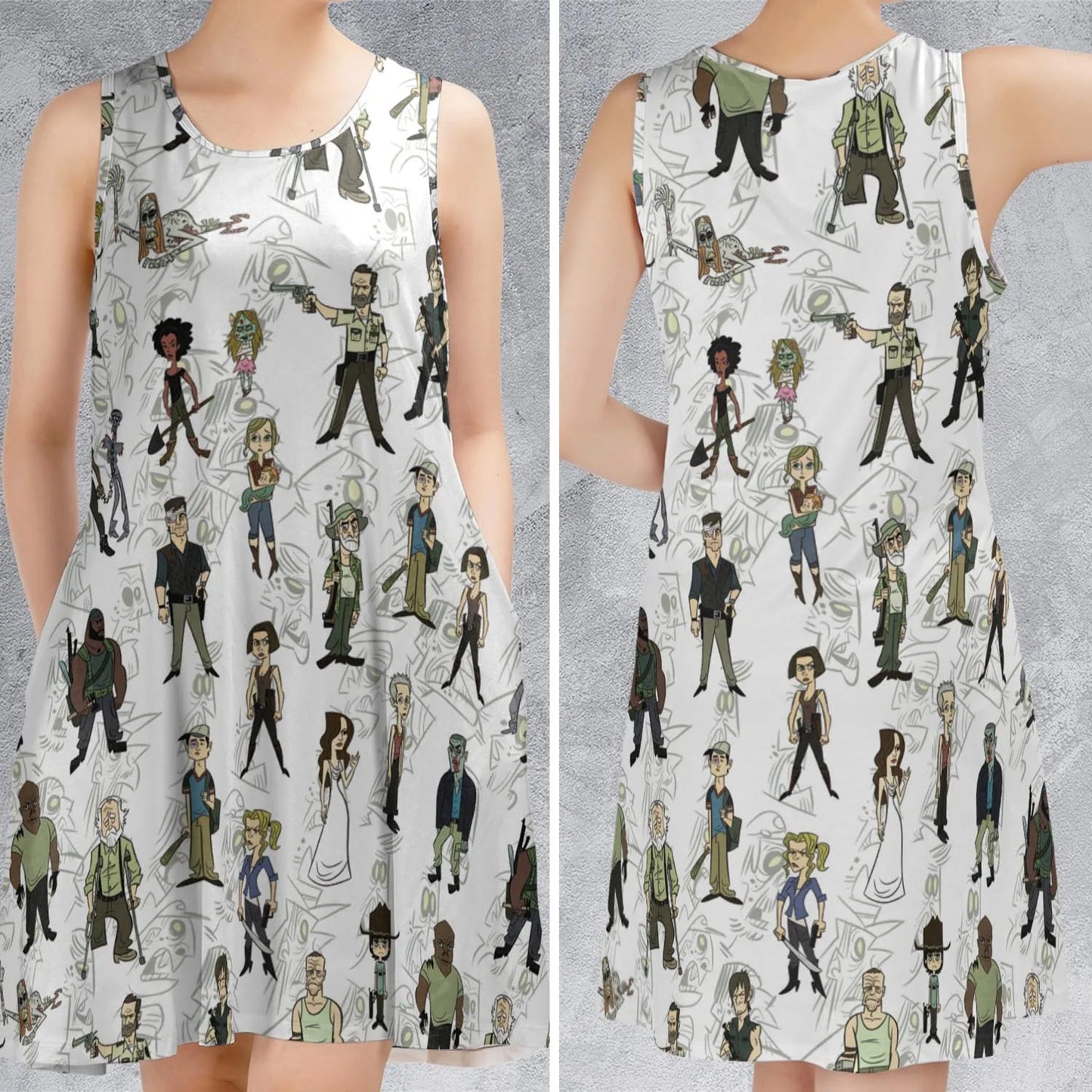Casual Sleeveless Dress - KSES5XCN