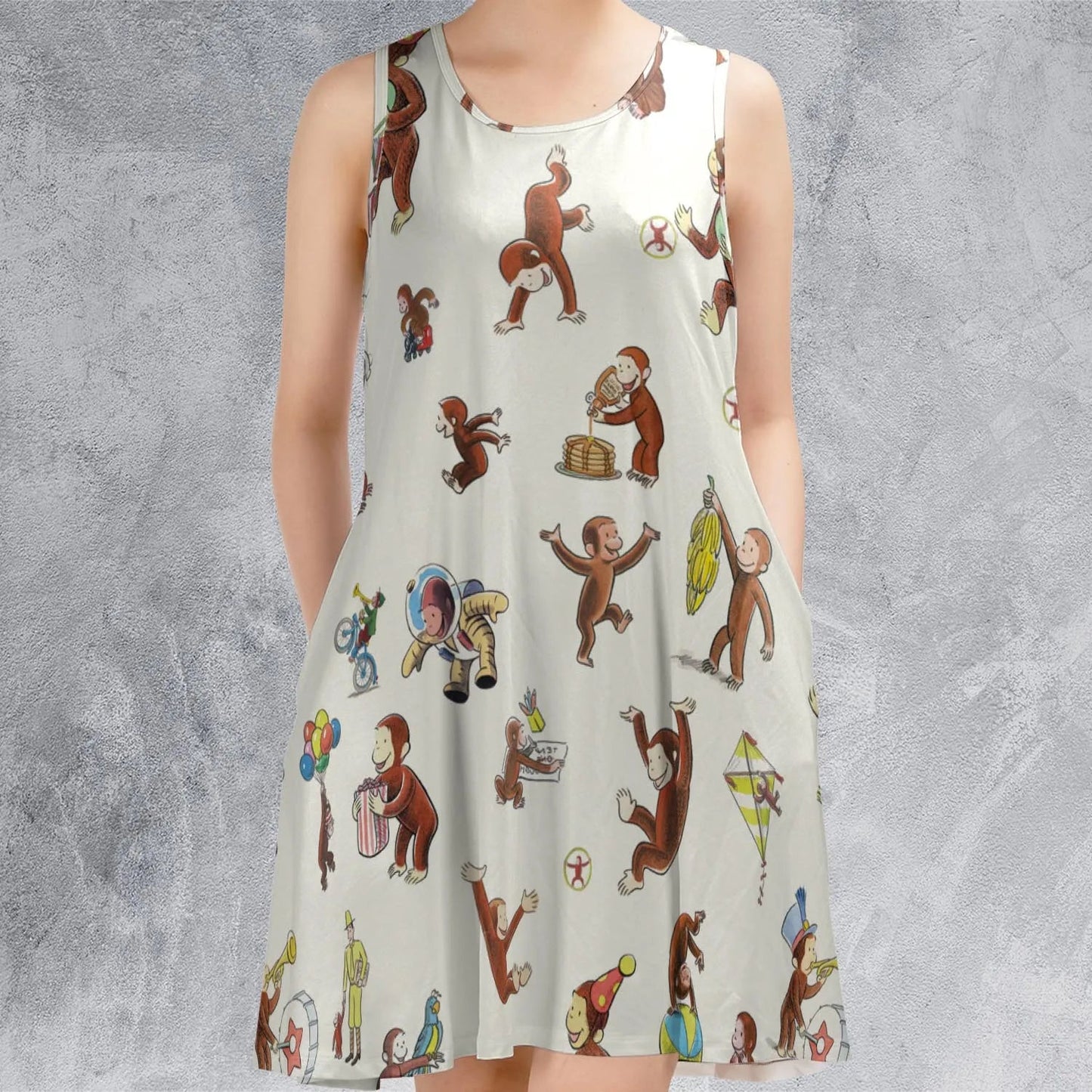 Casual Sleeveless Dress - FNWAZEBW