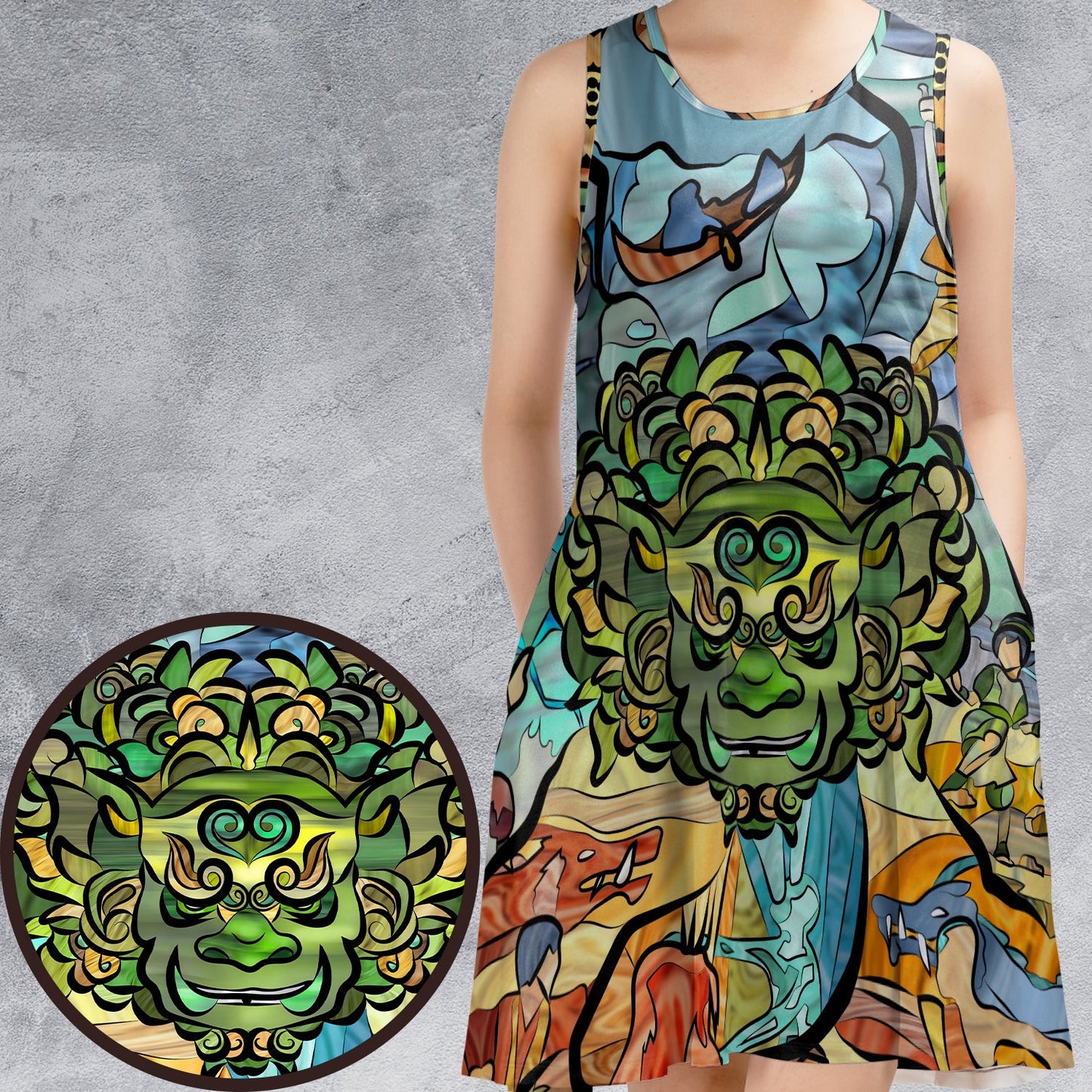 Casual Sleeveless Dress - 5SKGFW6S