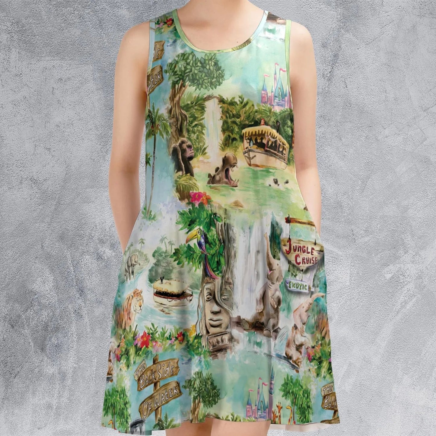 Casual Sleeveless Dress - ZEG8CLAS