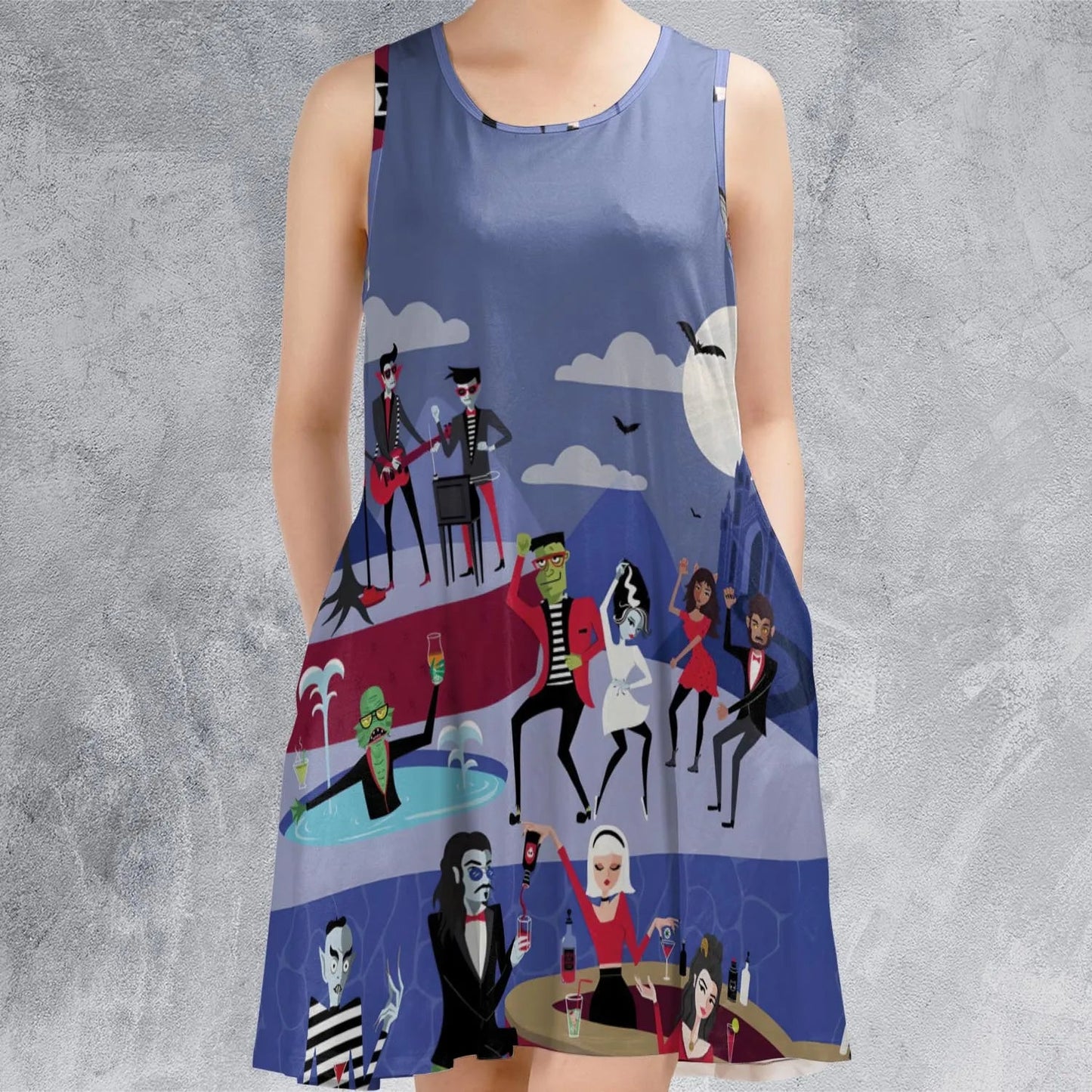 Casual Sleeveless Dress - UVCCDE5F