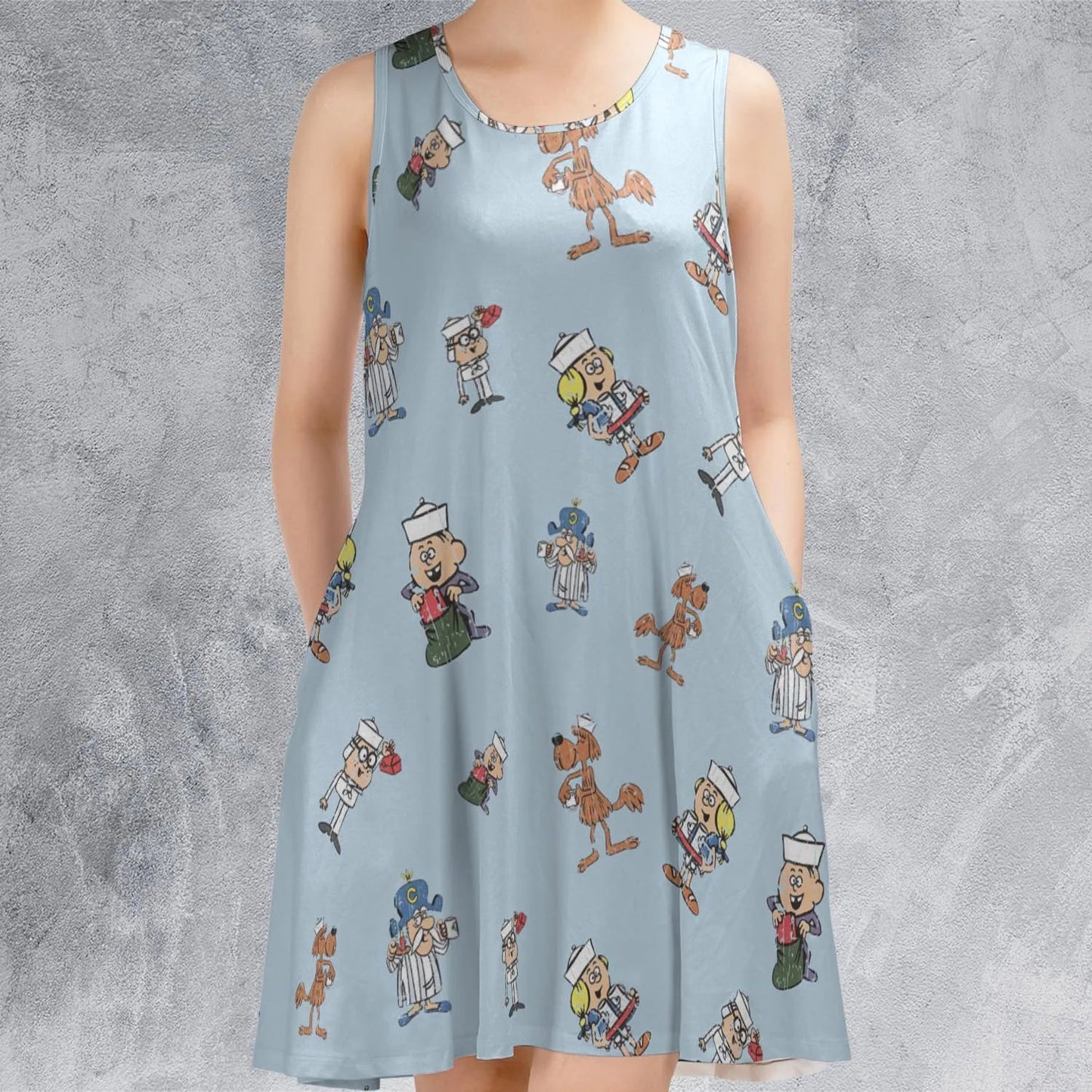 Casual Sleeveless Dress - LLE9ZUD7