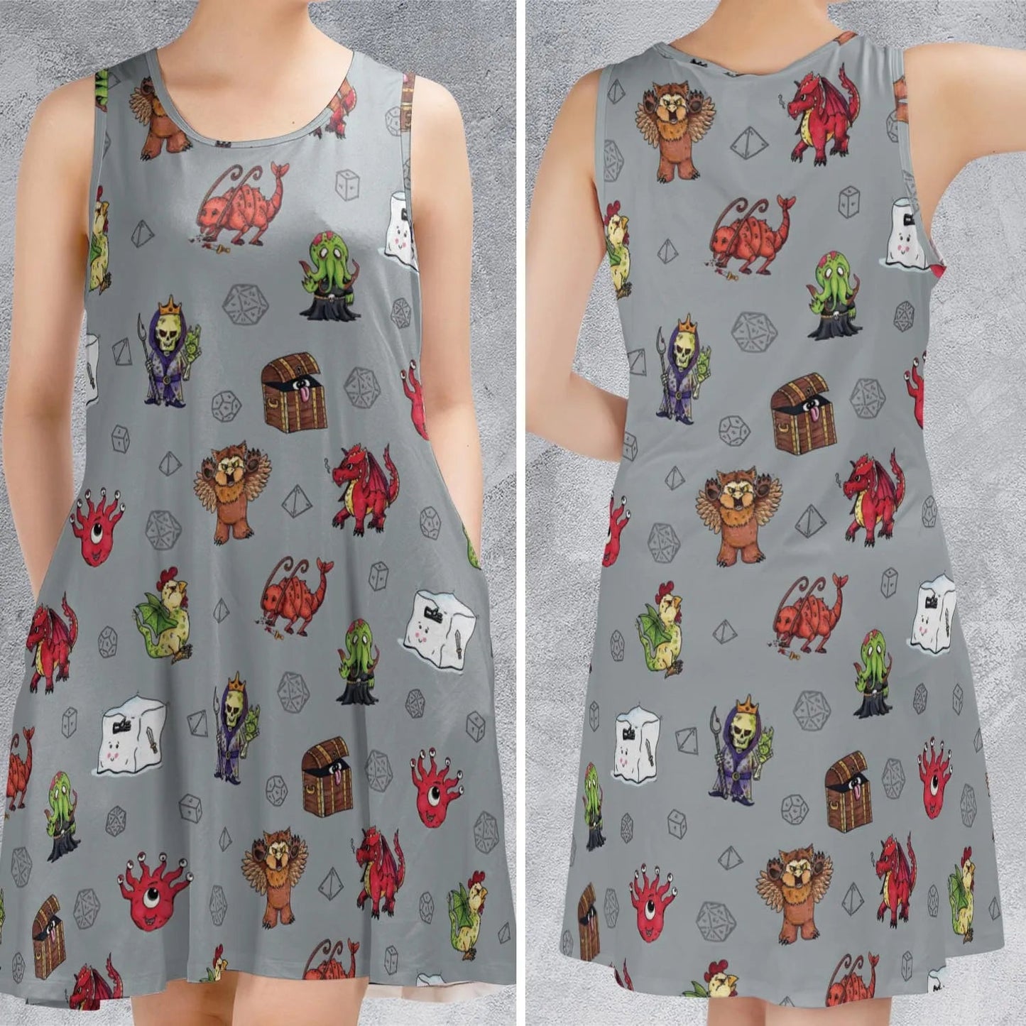 Casual Sleeveless Dress - R1P4KNKQ